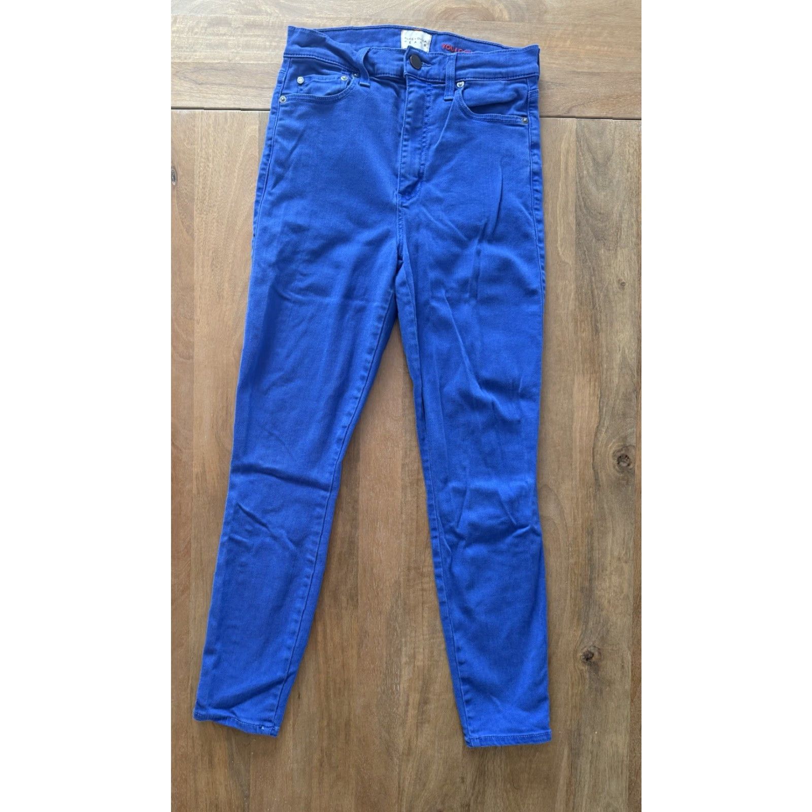 Alice + Olivia Alice + Olivia Jeans Womens 27 High Rise Ankle Skinny Blue Denim 5-Pocket Stretch Slim Modern USA Logo Women Size 27" / US 4 / IT 40 - 2 Thumbnail