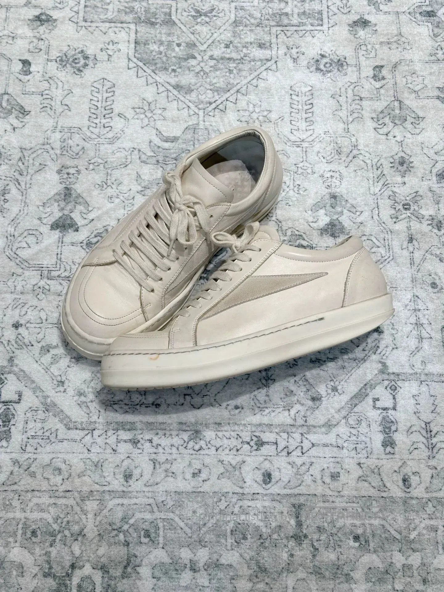 Rick Owens Rick Owens Low-Top White Shoes. Size US 8 / EU 41 - 4 Thumbnail