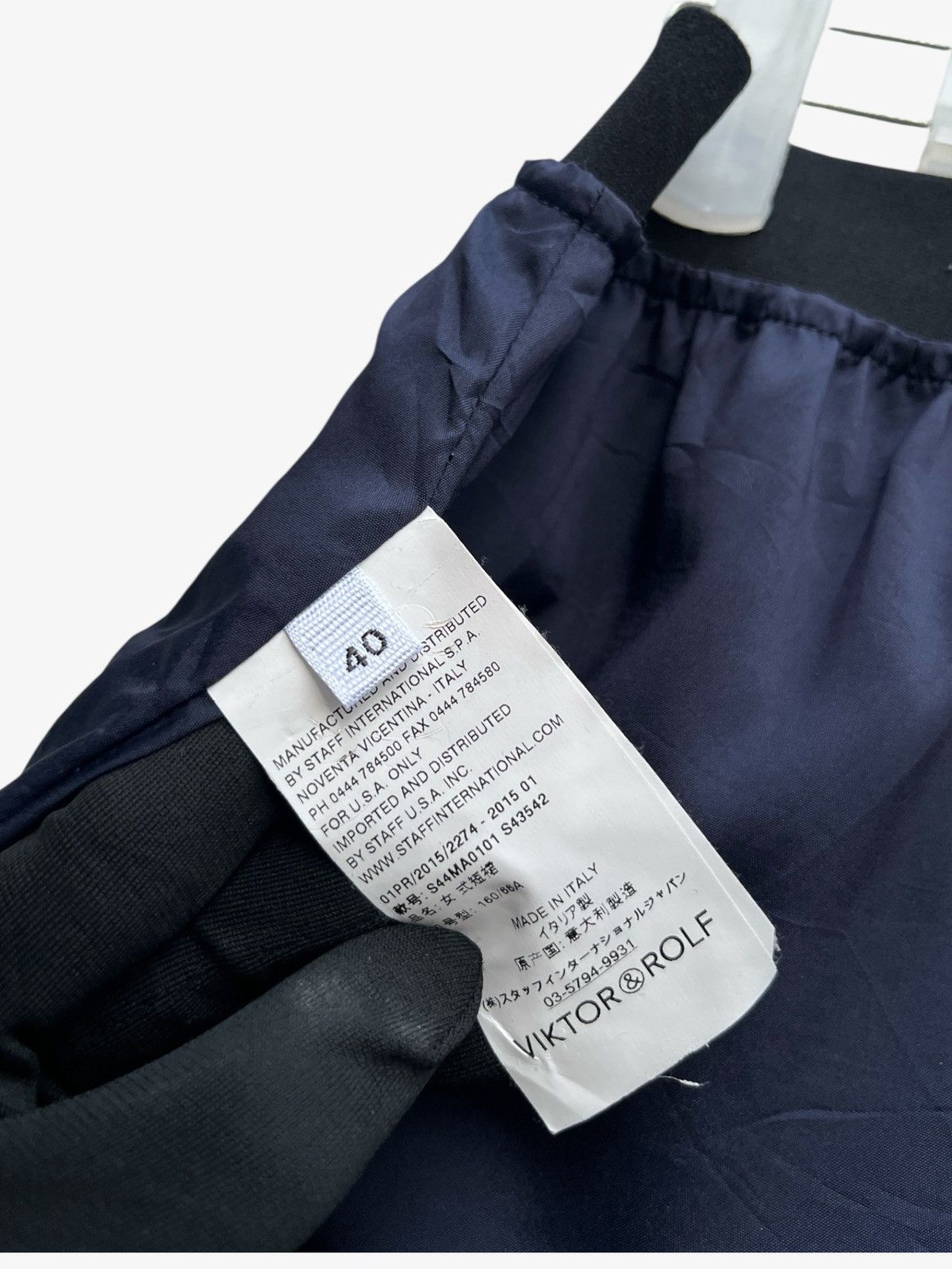 Viktor & Rolf Viktor & Rolf Feather Print Navy Blue Knee Length Skirt Size 28" / US 6 / IT 42 - 8 Thumbnail