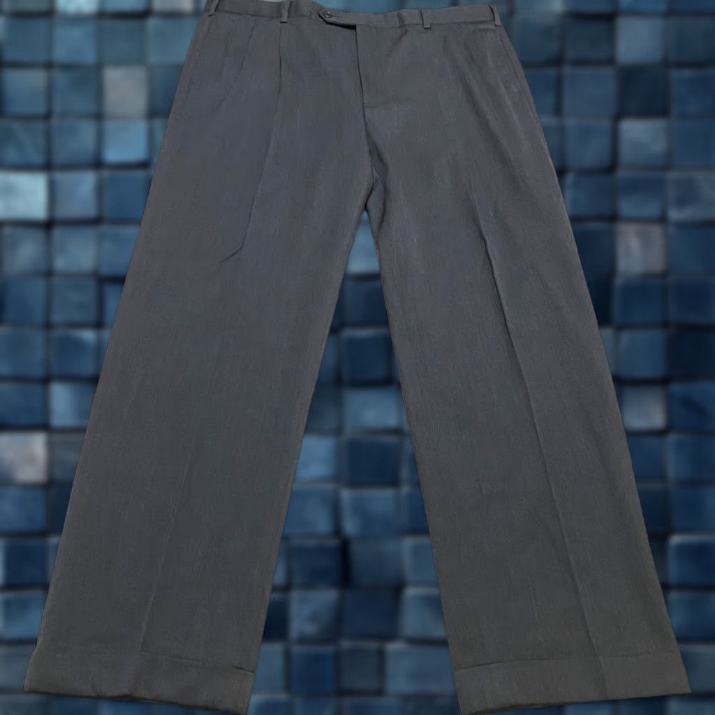 Brooks Brothers Brooks Brothers Dress Pants Gray Madison Relaxed Straight Mens 40x34 Wool Flat Front Regular Straight 31 Inseam Size US 40 / EU 56 - 1 Thumbnail