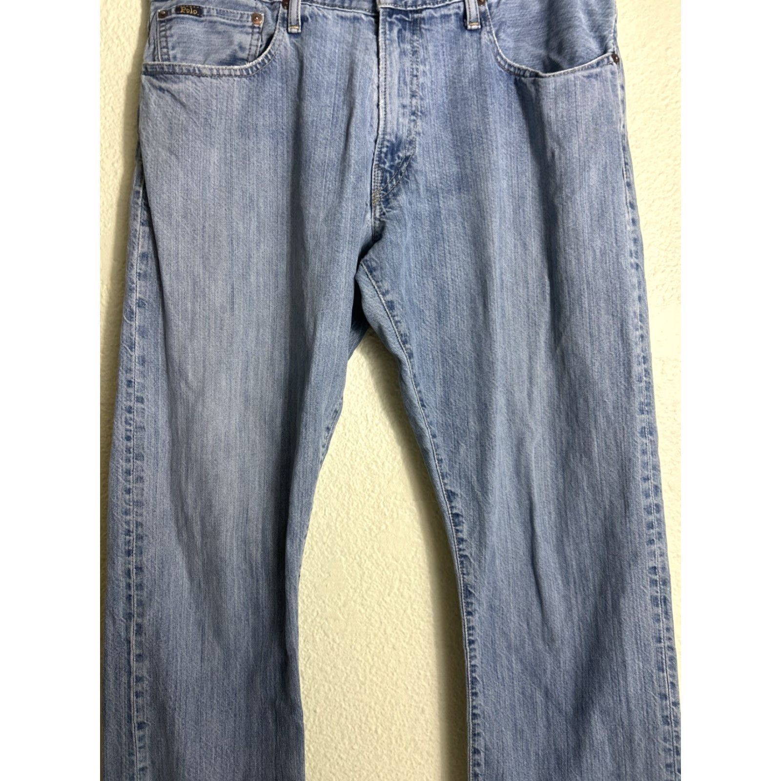 Polo Ralph Lauren Polo Ralph Lauren Jeans Men 35x32 Hampton Relaxed Straight Light Wash Blue 35 32 Mens Jeans Size US S / EU 44-46 / 1 - 3 Thumbnail