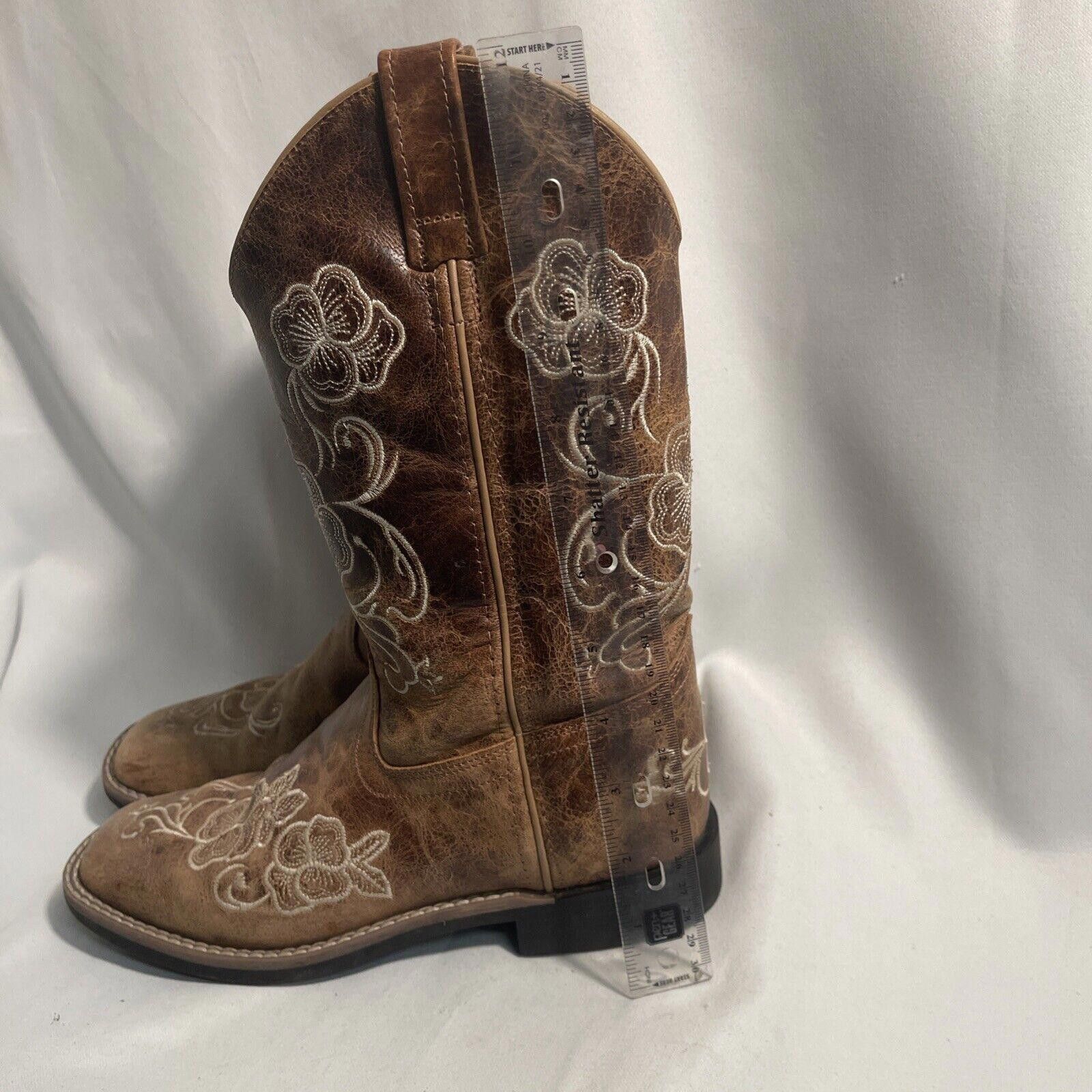 Designer SHYANNE GIRLS 6.0D FLORAL EMBROIDERED WESTERN BOOTS Size US 6 / IT 36 - 6 Thumbnail