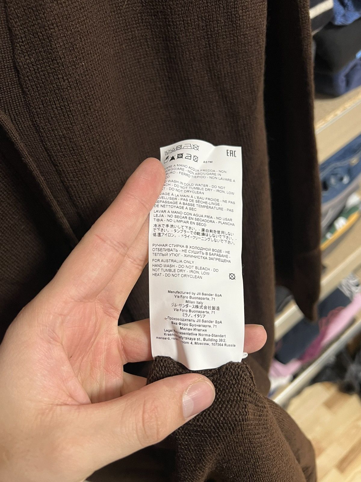 Designer × Jil Sander ❗️New Jil Sander 100% Wool Long Button Cardigan Brown Size 36 Size XS / US 0-2 / IT 36-38 - 10 Thumbnail