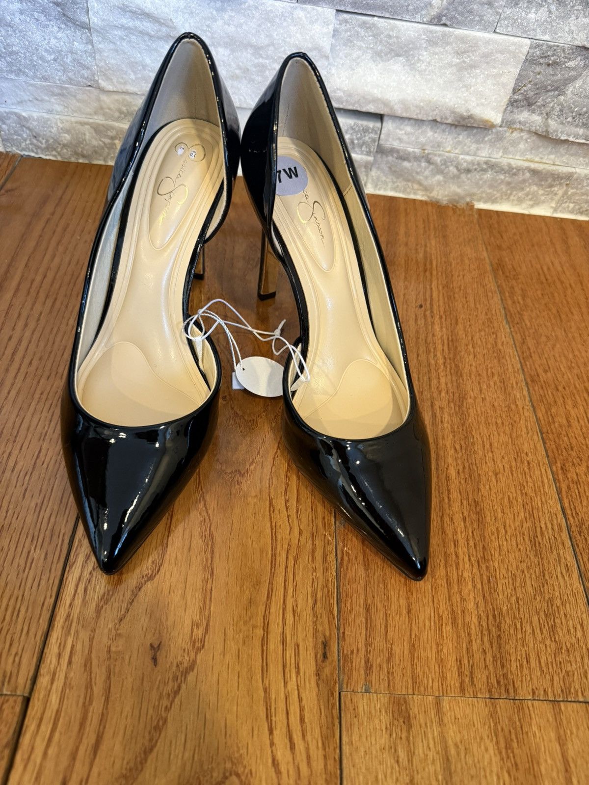 Jessica Simpson Jessica Simpson Glossy Black Heels Size US 6 / IT 36 - 1 Thumbnail