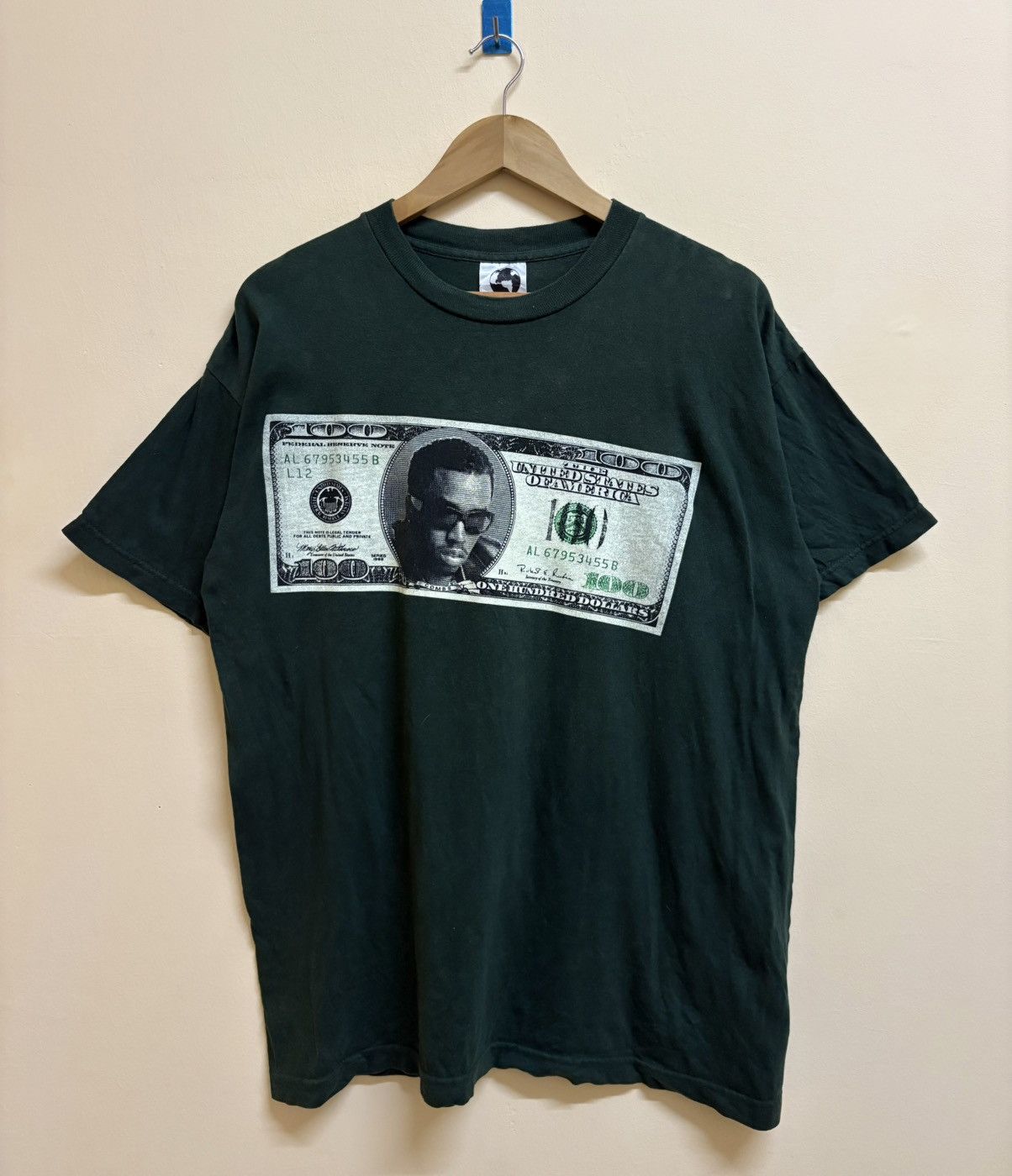 Rap Tees Vintage 90s Puff Daddy P Diddy Dollar Band Rap T-Shirt Size US L / EU 52-54 / 3 - 1 Thumbnail