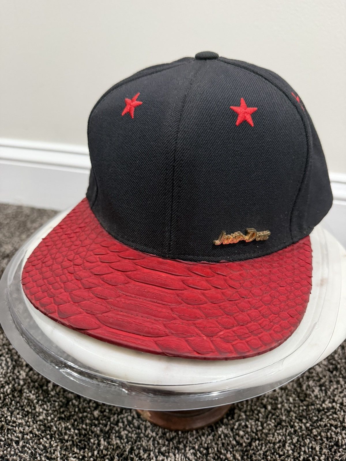 Just Don Just Don x Mitchell & Ness RSVP Black Blank Red Stars Hat Size ONE SIZE - 2 Thumbnail