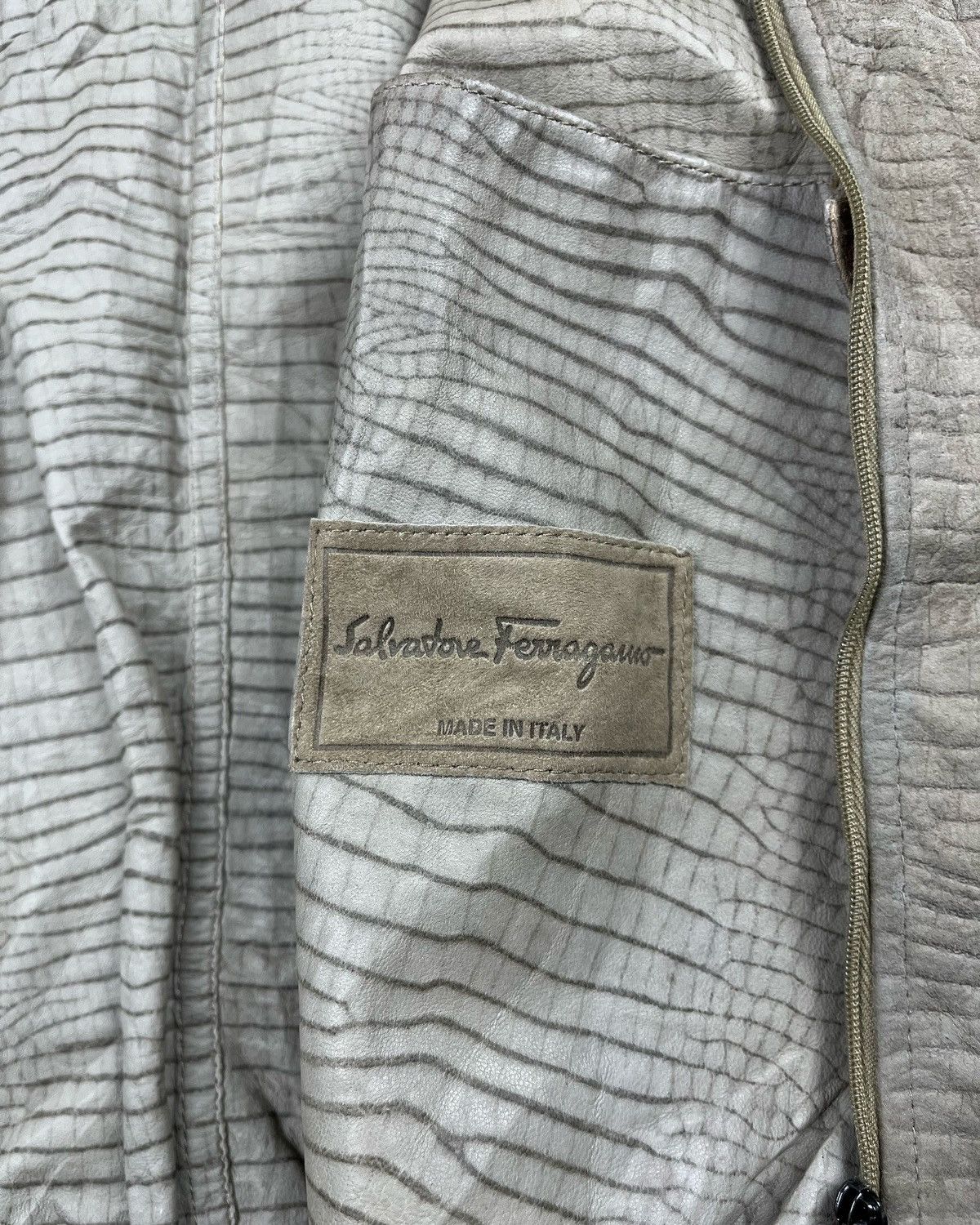 Salvatore Ferragamo Salvatone Ferragamo Leather bomber Size US M / EU 48-50 / 2 - 7 Thumbnail