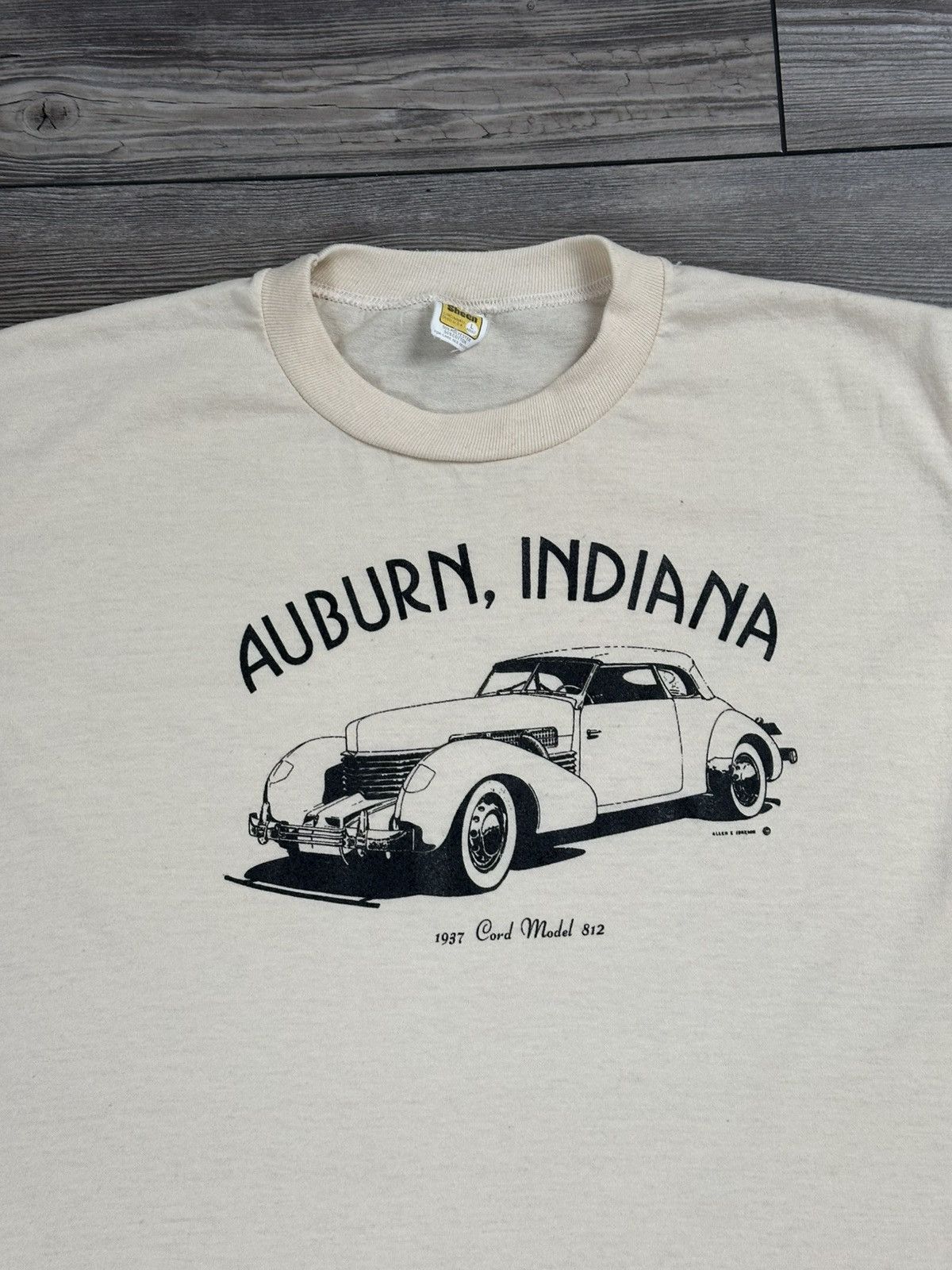 Velva Sheen Vintage 80’s Auburn Cord 812 Classic Car T Shirt Size US L / EU 52-54 / 3 - 3 Thumbnail