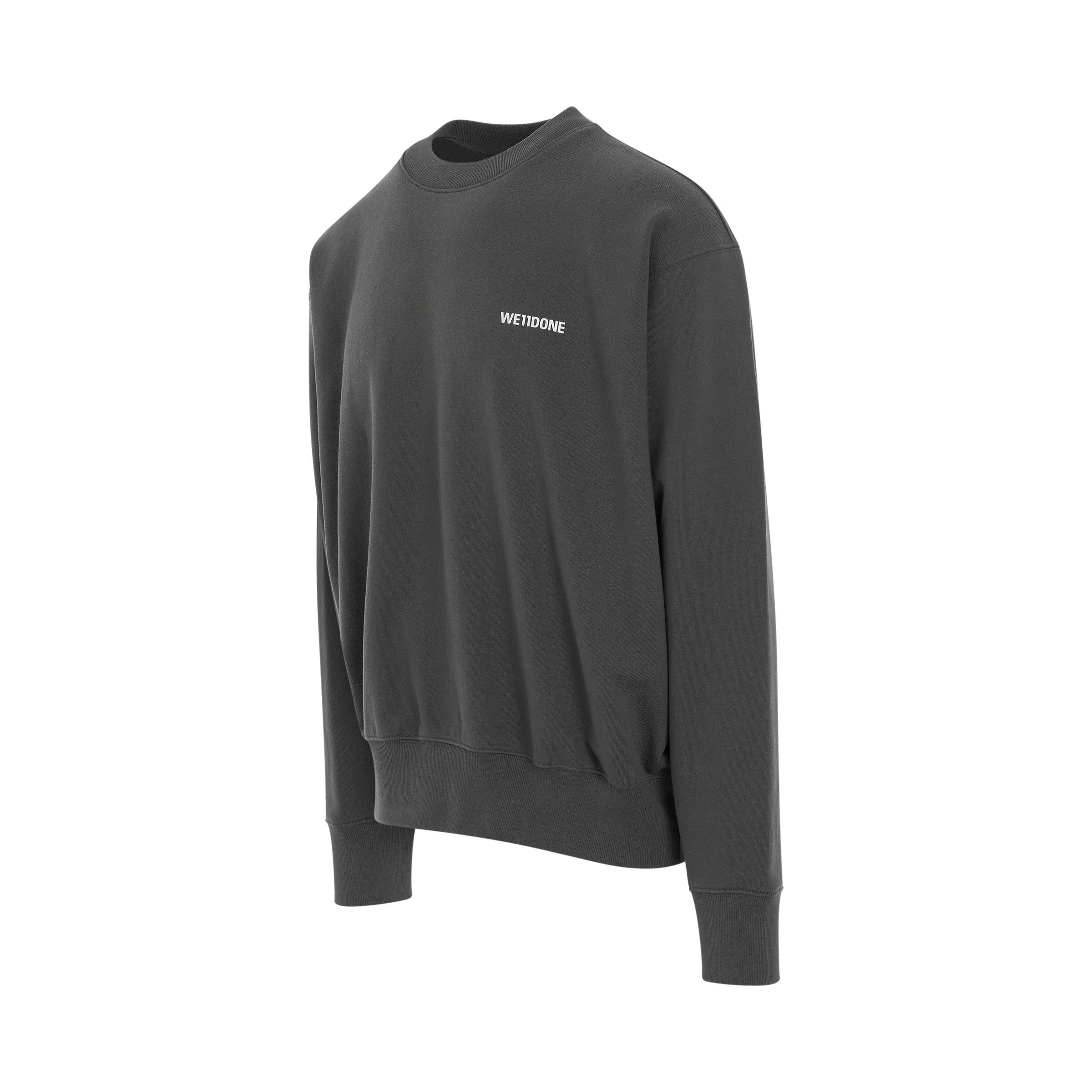 WE11DONE o1mris0824 Cotton Sweatshirt in Charcoal Size US L / EU 52-54 / 3 - 2 Thumbnail