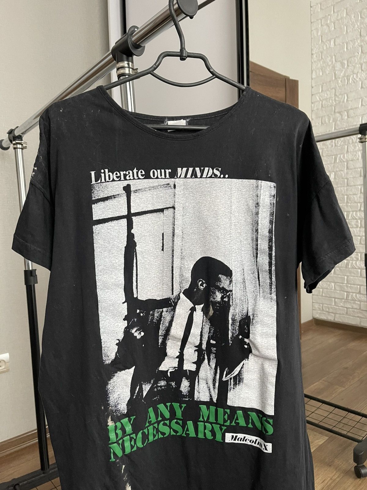 Vintage Malcolm X Liberate Our Minds Vintage Movie T-Shirt Tee 90s Size US XL / EU 56 / 4 - 4 Thumbnail