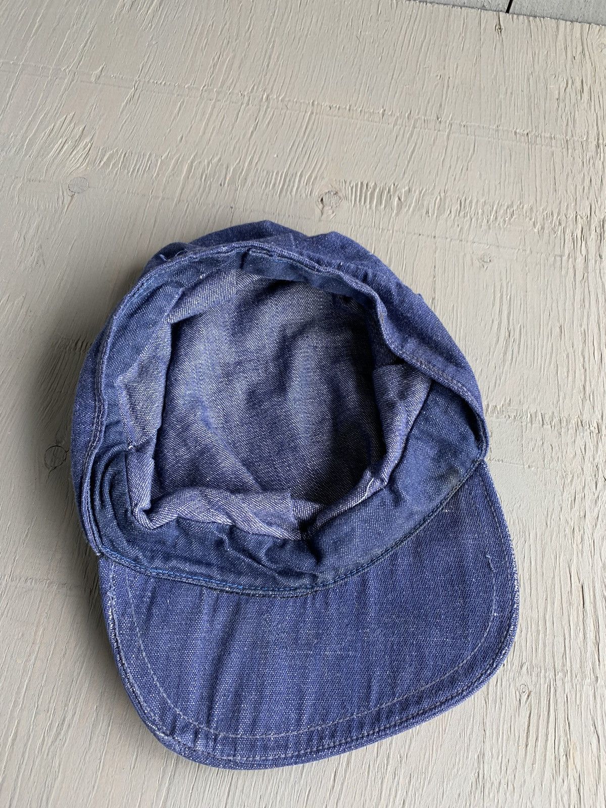 Levi's × Oshkosh × Vintage True Vintage Denim Hat Jean Cap Hickory Sanfordized Railway Size ONE SIZE - 4 Thumbnail