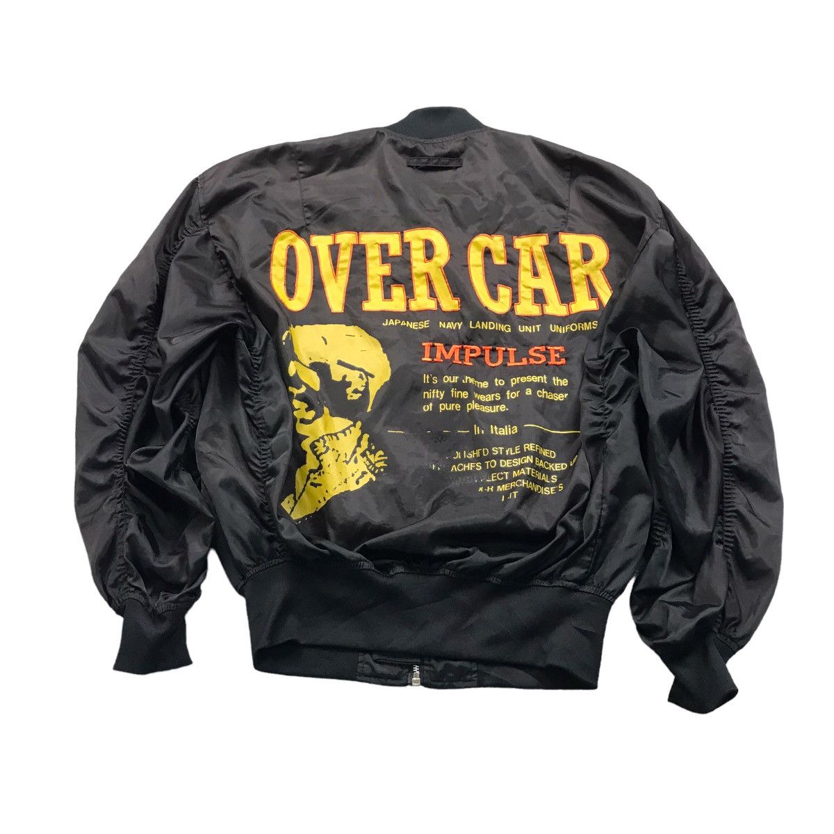 Japanese Brand BOMBER OVER CAR DESIGN LIGHT JACKET Size US M / EU 48-50 / 2 - 1 Thumbnail
