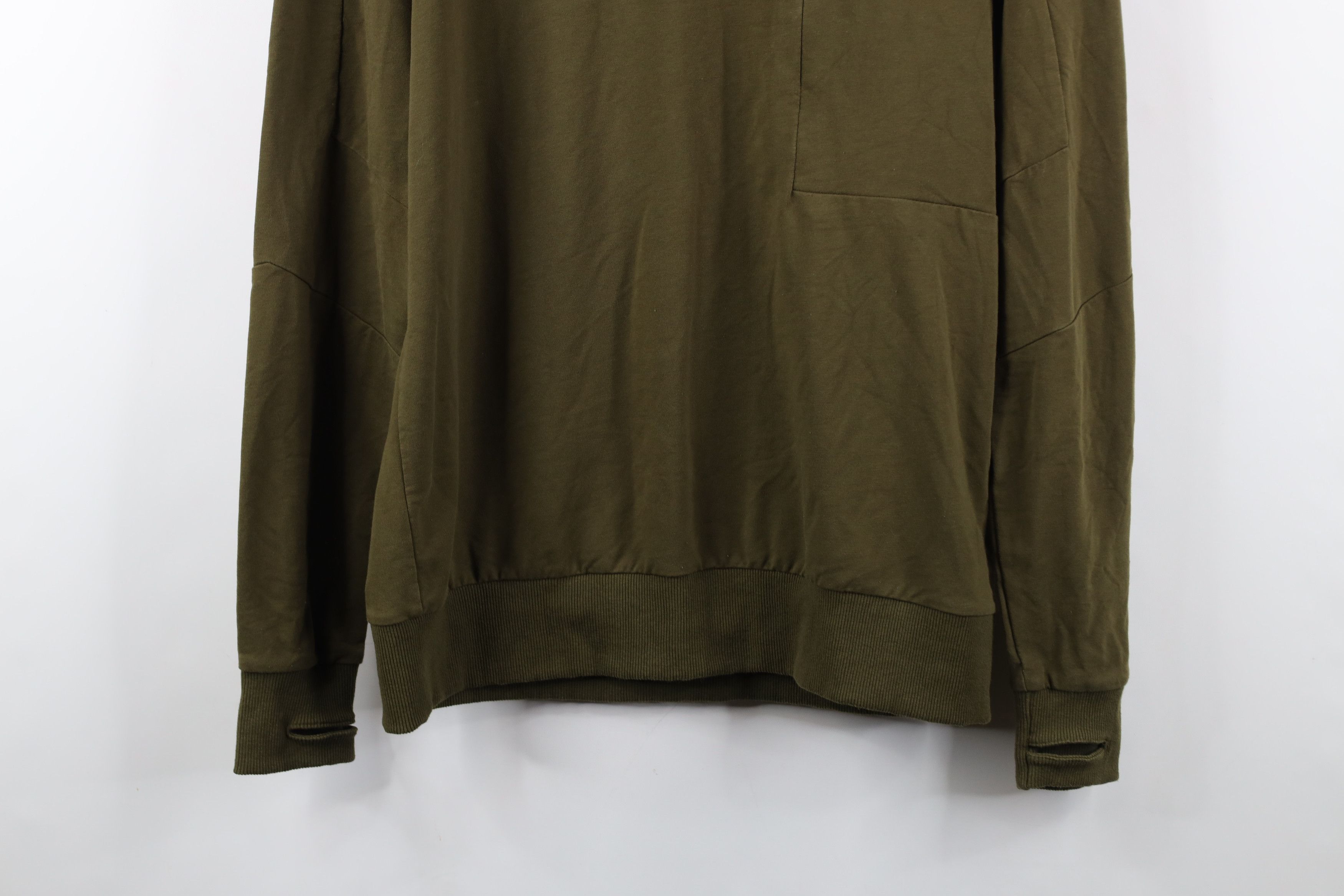 Vintage Zyia Active Blank French Terry Crewneck Sweatshirt Green Size M / US 6-8 / IT 42-44 - 3 Thumbnail