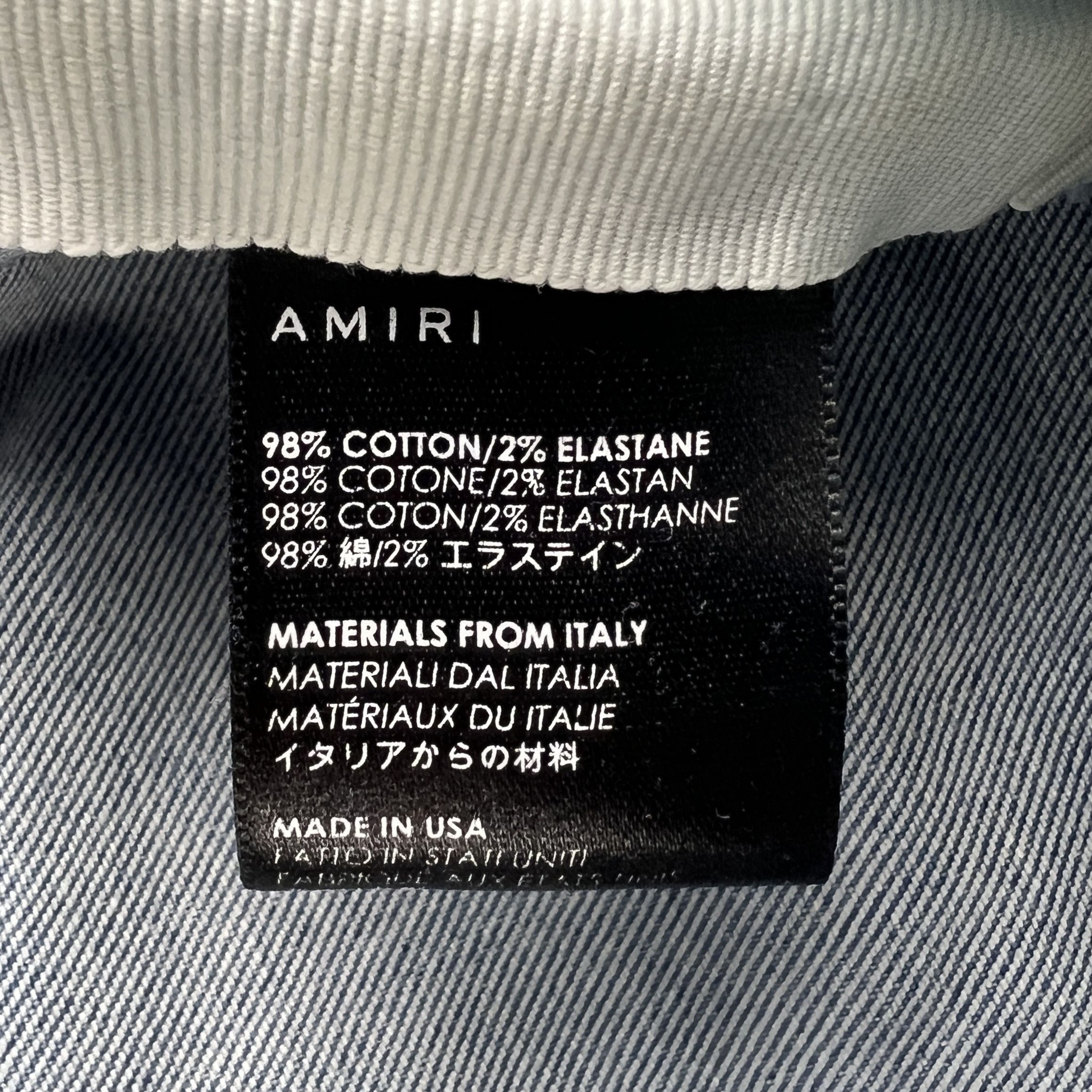 Amiri Amiri Blue Distressed Side Stripe Jeans Size US 33 - 4 Thumbnail