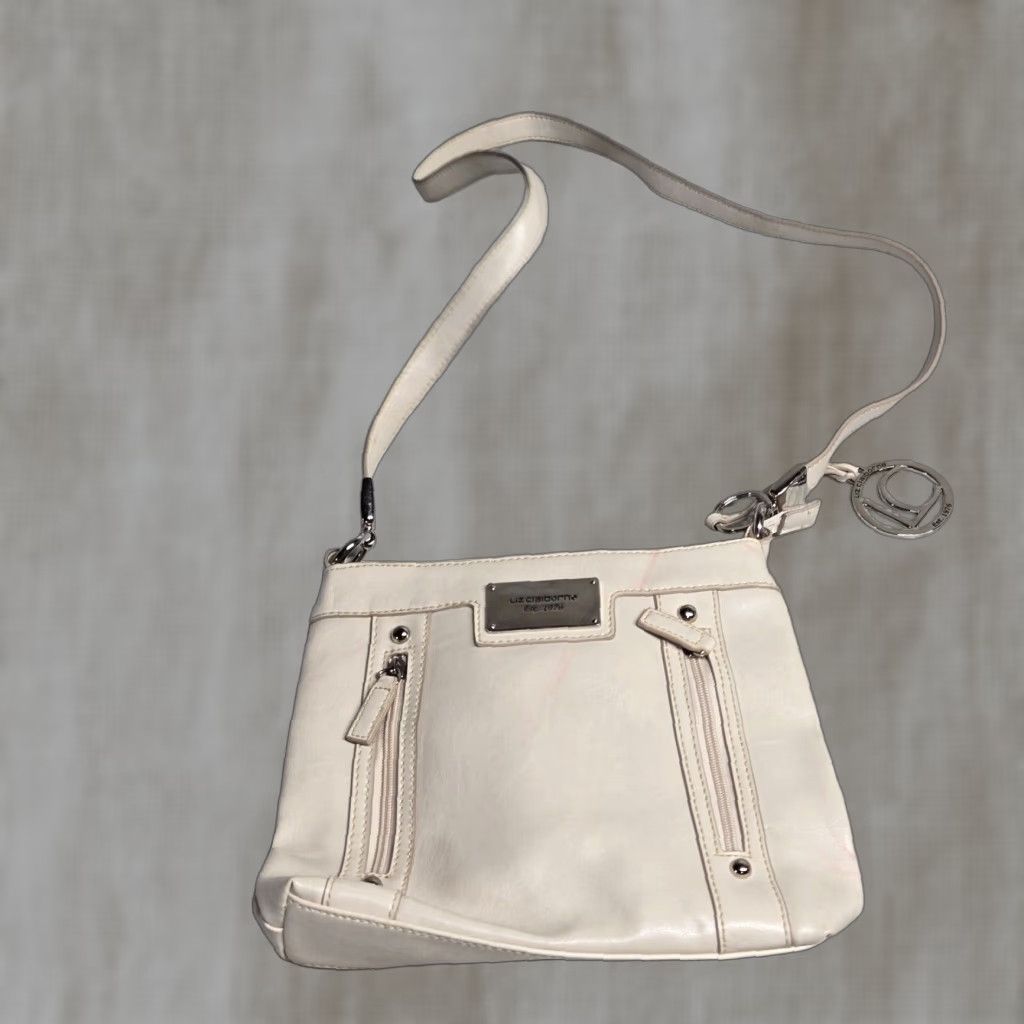 Liz Claiborne Liz Claiborne Women's Beige Leather Crossbody Bag - Adjustable Strap, Inner Pockets, Zip Closure, Classic Style Size ONE SIZE - 1 Thumbnail