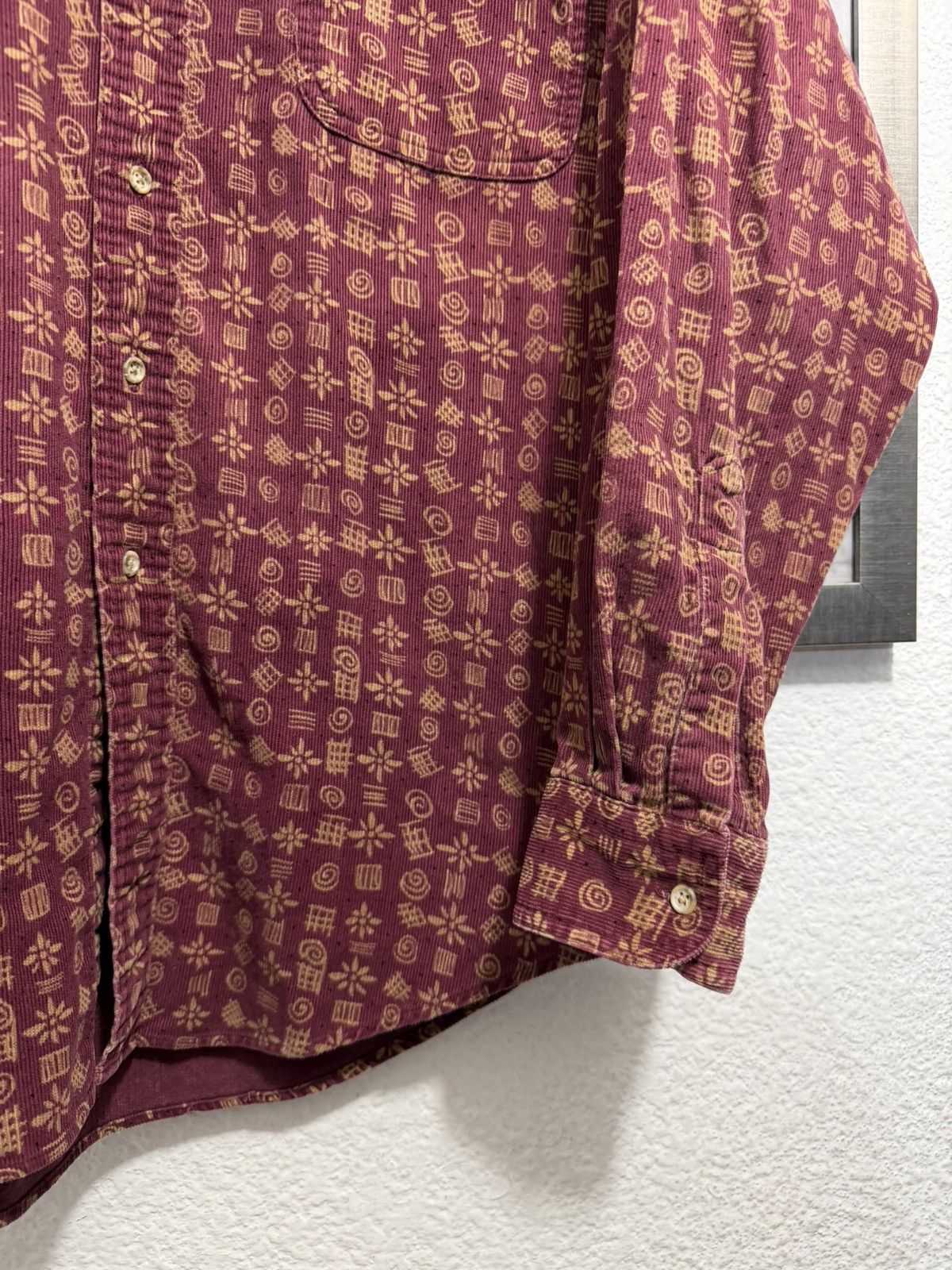 L.L. Bean LL BEAN CORDUROY BUTTON UP T SHIRT 1980’s Size US M / EU 48-50 / 2 - 2 Thumbnail