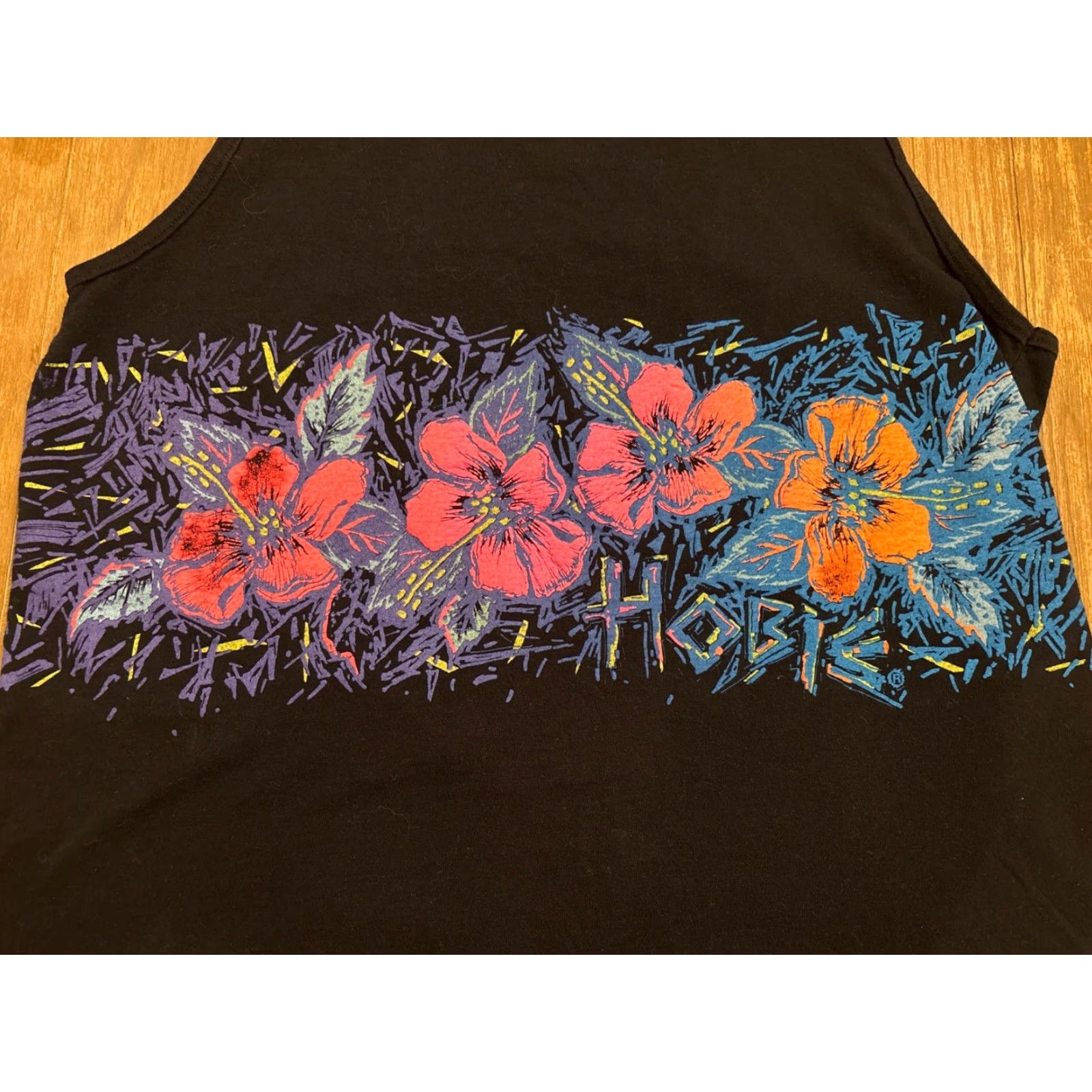 Vintage VINTAGE Hobie Tank Top Shirt L Black Hibiscus Beach 90s Mens Surf Tropical Hibiscus Tops Size US L / EU 52-54 / 3 - 2 Thumbnail