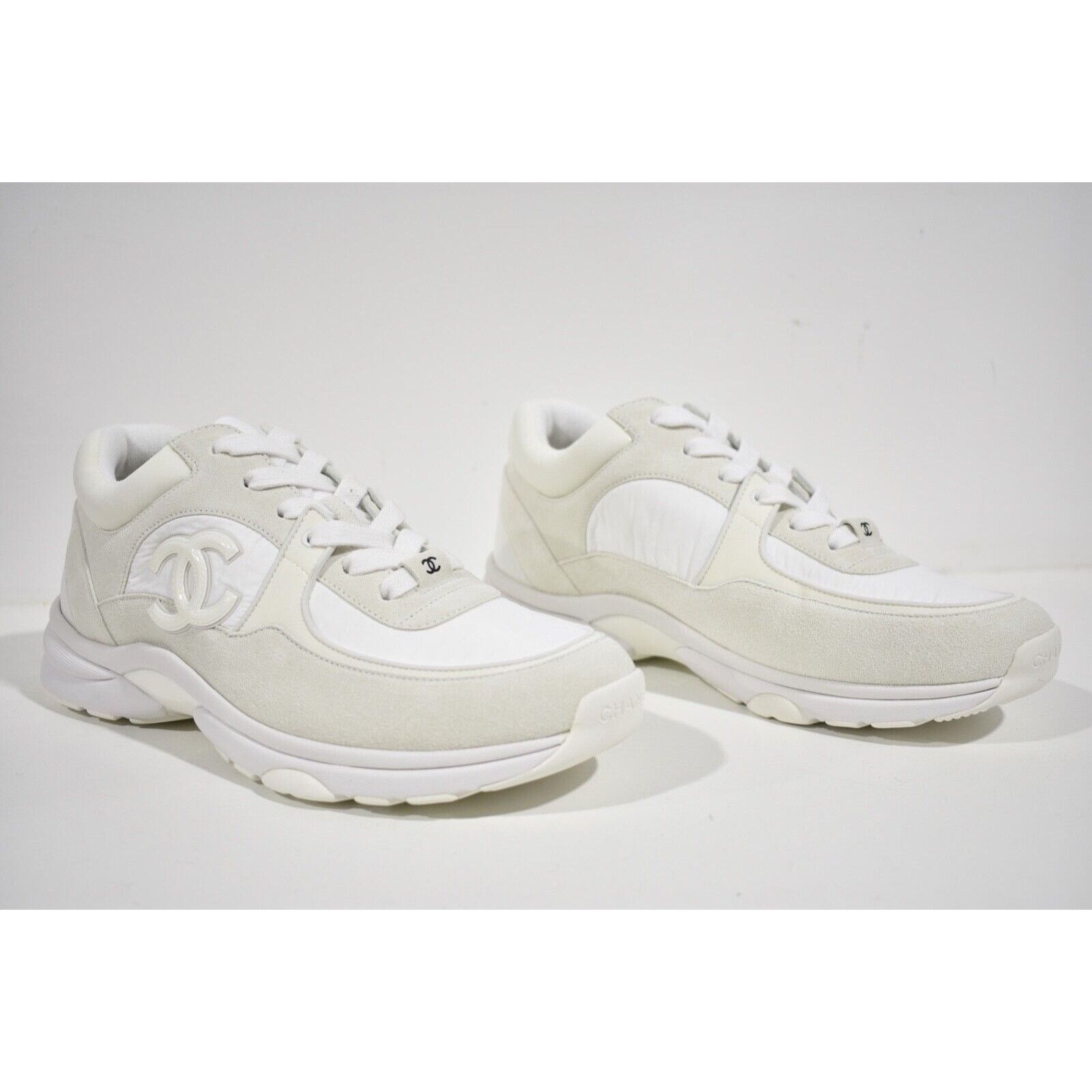 Chanel REV Classic Suede CC Lace Up Flat Runner Trainer Sneaker 37 Size US 7 / IT 37 - 2 Thumbnail