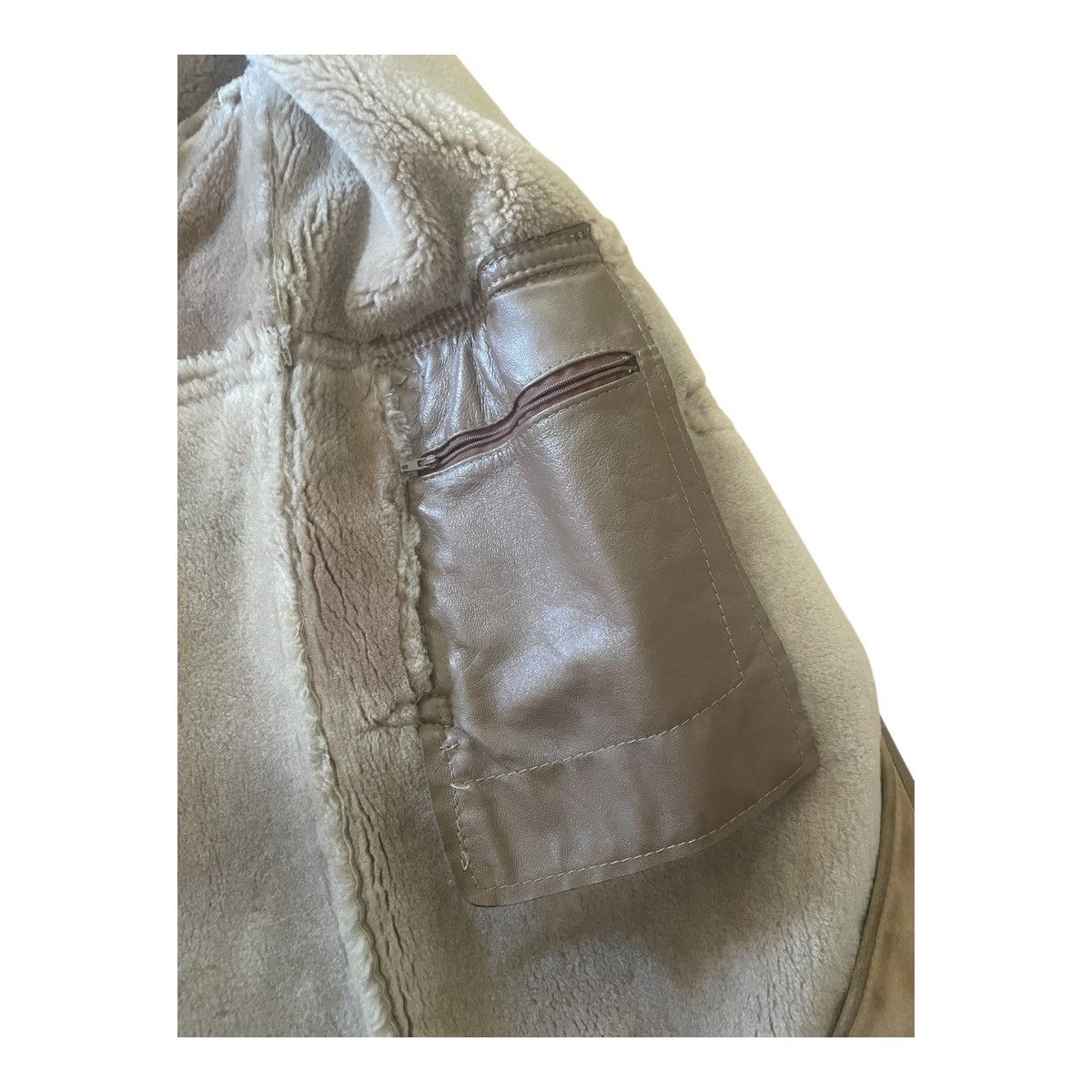 Other Vtg 70s Men's Shearling Double Breasted Coat Lapel Collar Size US M / EU 48-50 / 2 - 7 Thumbnail