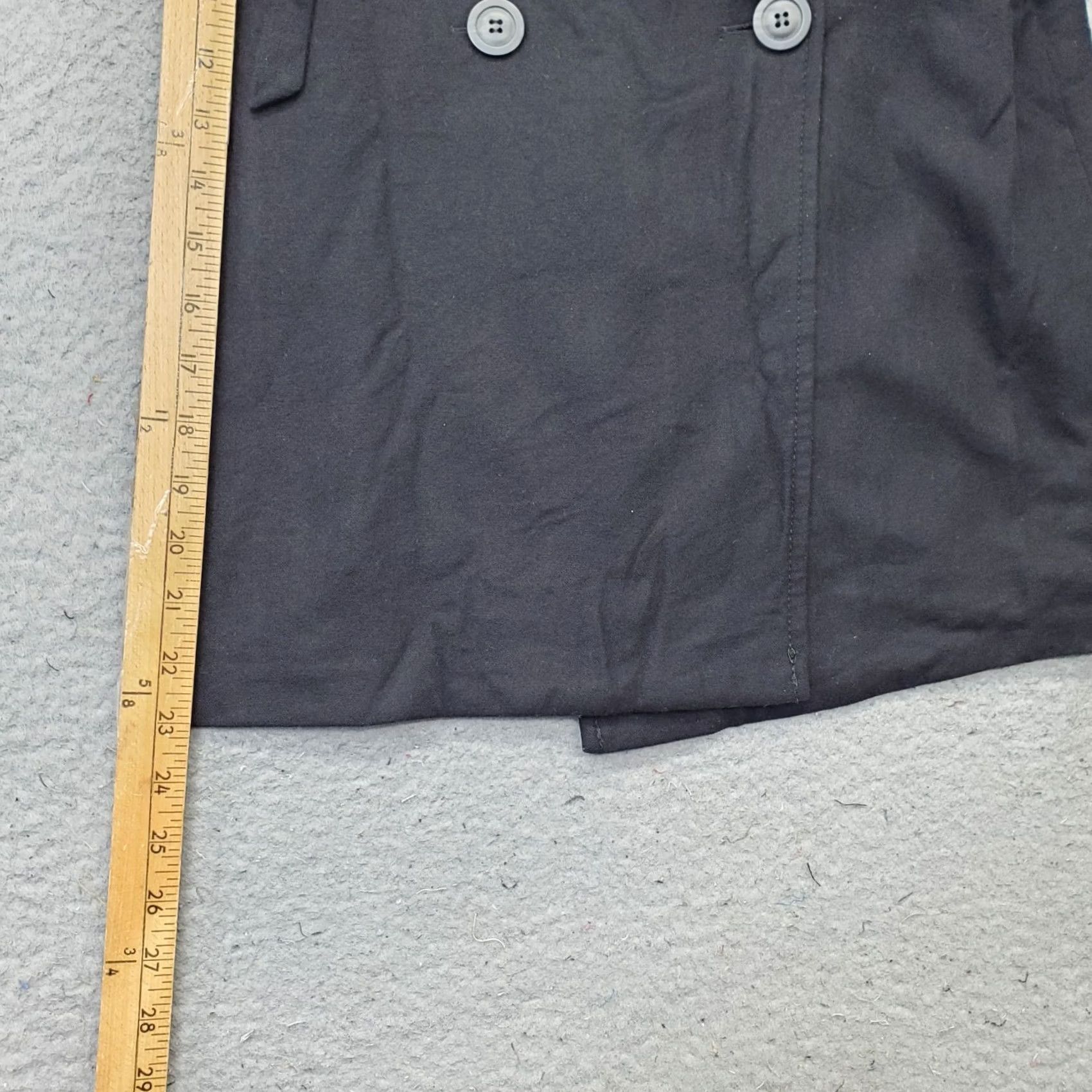 Benetton Stile Benetton Womens Skirt 38 Black Belted Waist Button Front Back Zip A-Line Short Size: Womens 38 Black Zipper Button back zip Size 26" / US 2 / IT 38 - 3 Thumbnail