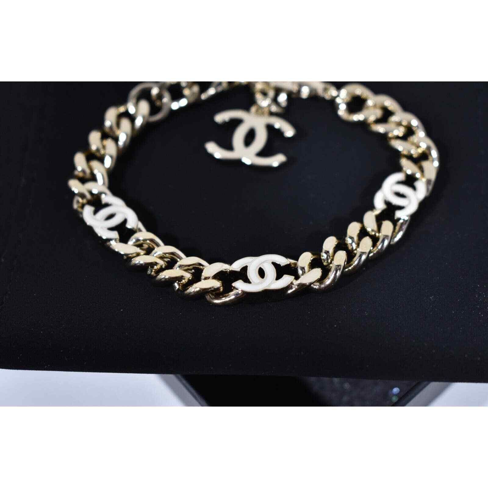 Chanel Chanel 22S Gold Chain Link Adjustable Runway Arm Bracelet Size ONE SIZE - 7 Thumbnail