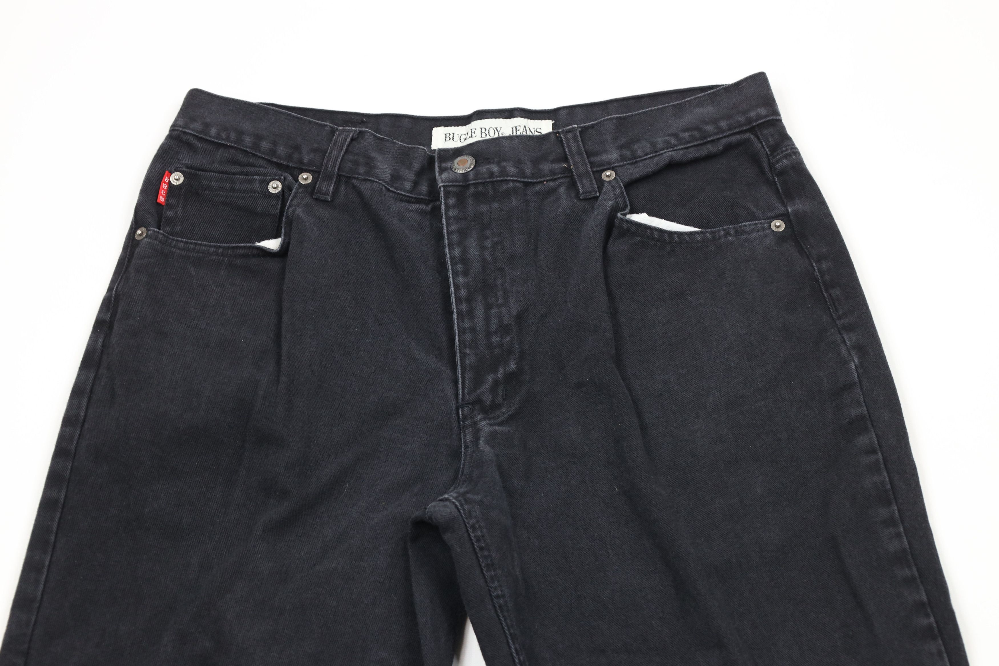 Vintage Vintage 90s Streetwear Fit Tapered Leg Denim Jeans Black Size US 34 / EU 50 - 2 Thumbnail