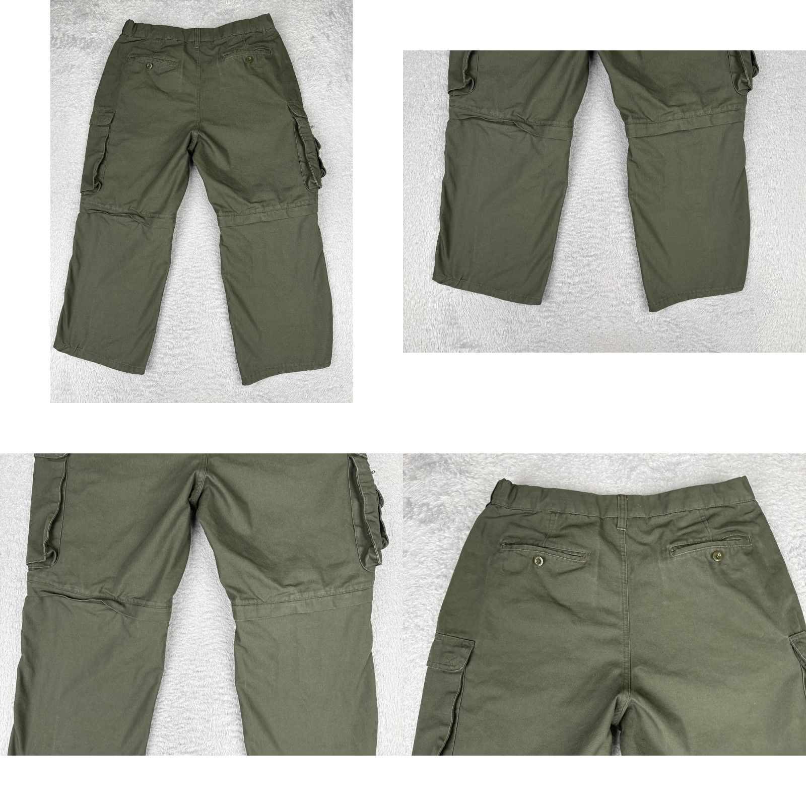 Vintage Boy Scouts Of America Pants Mens 34x25 Green Cargo Convertible Uniform Hiking Size US 34 / EU 50 - 9 Thumbnail