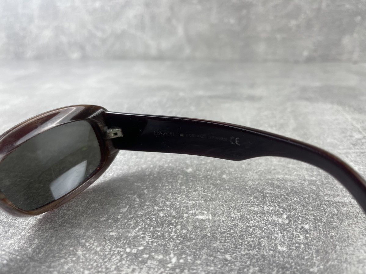 Escada Vintage 1990s Escada Oval Sunglasses Brown Handmade Size ONE SIZE - 5 Thumbnail