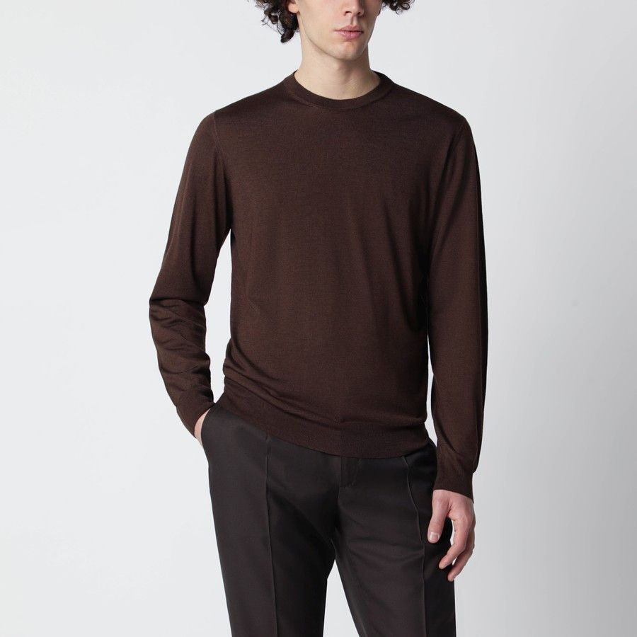 Drumohr o1d2blof0226 Wool Sweater in Brown Size US XL / EU 56 / 4 - 1 Thumbnail