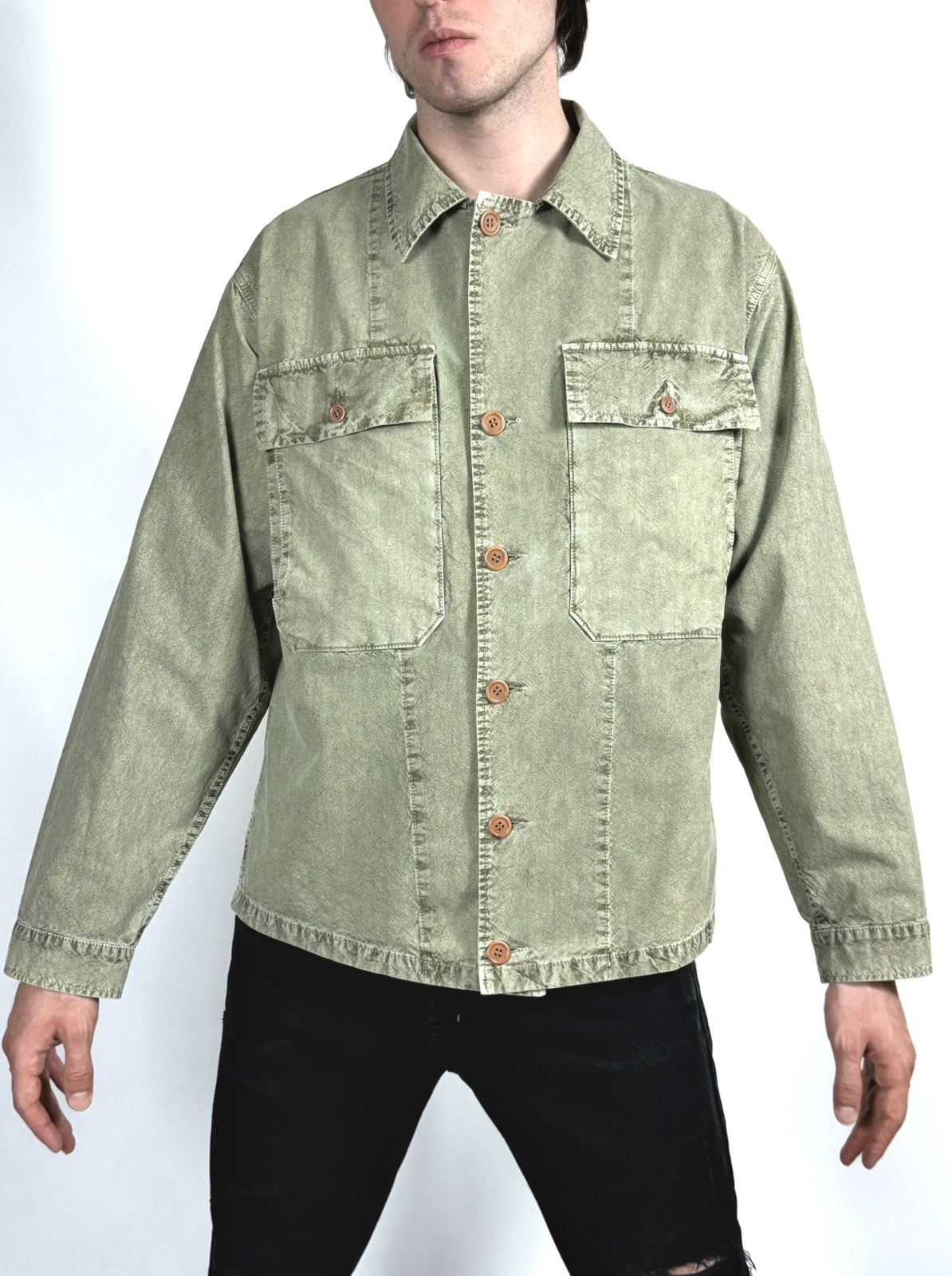 Our Legacy Our Legacy Garment Dyed Cargo Pockets Overshirt Size US XL / EU 56 / 4 - 6 Thumbnail