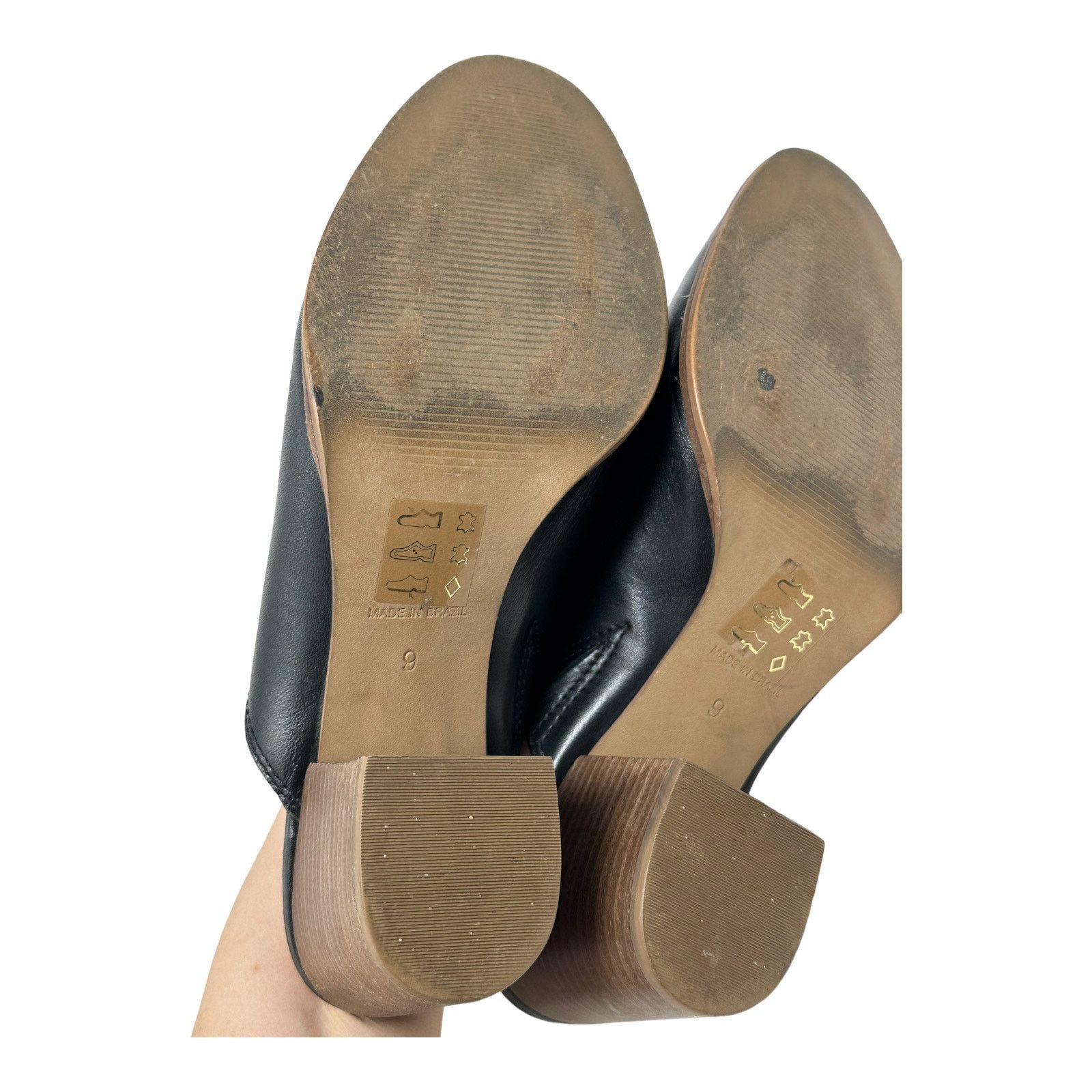 Madewell Madewell black leather block heels mule shoes size 9 Size US 9 / IT 39 - 11 Thumbnail