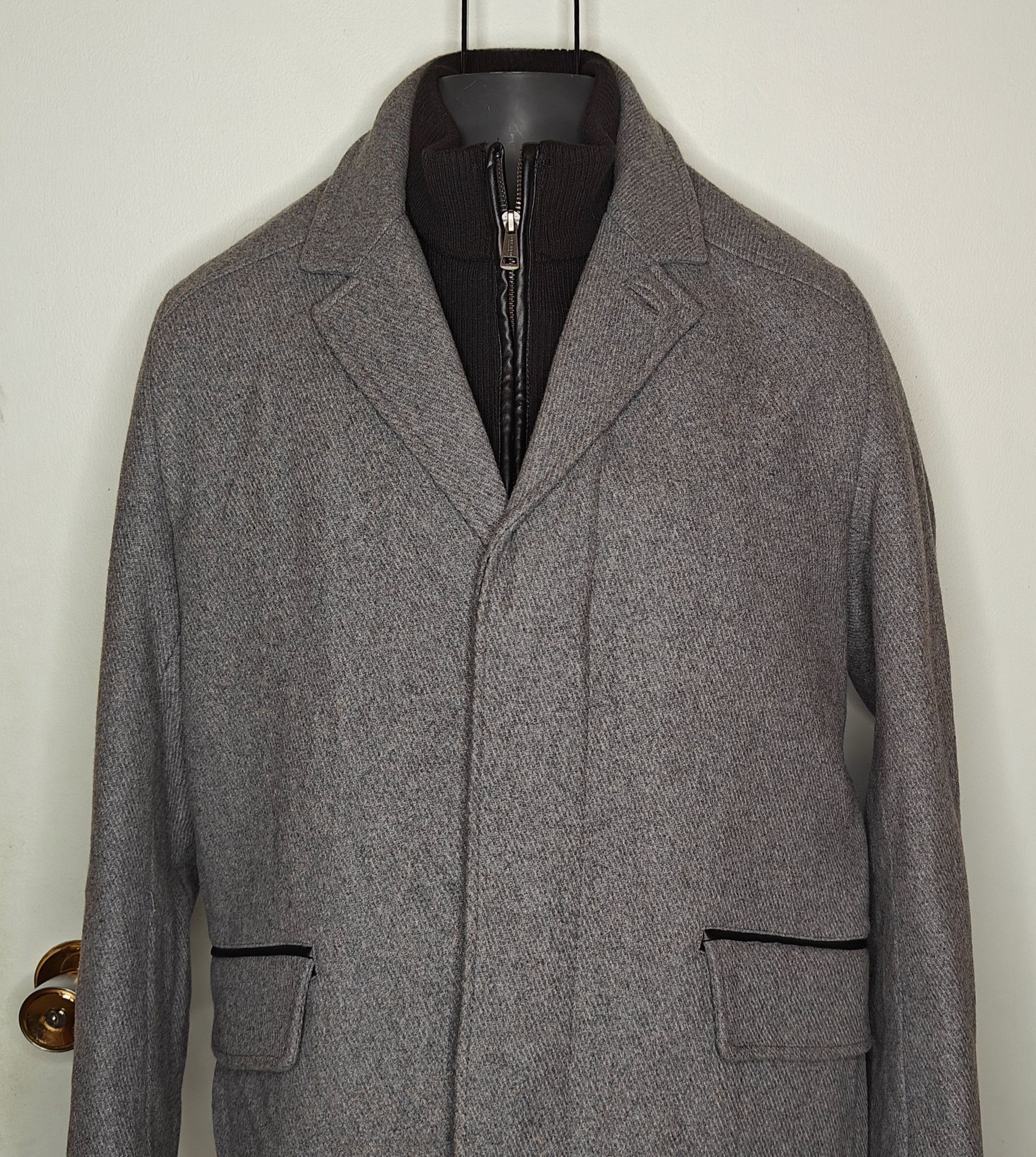 Cole Haan Mens Cole Haan gray wool blend gray overcoat coat jacket Size US M / EU 48-50 / 2 - 3 Thumbnail