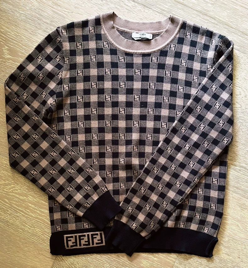 Fendi FENDI Logo old flower long sleeve sweater knitwear Size M / US 6-8 / IT 42-44 - 1 Thumbnail