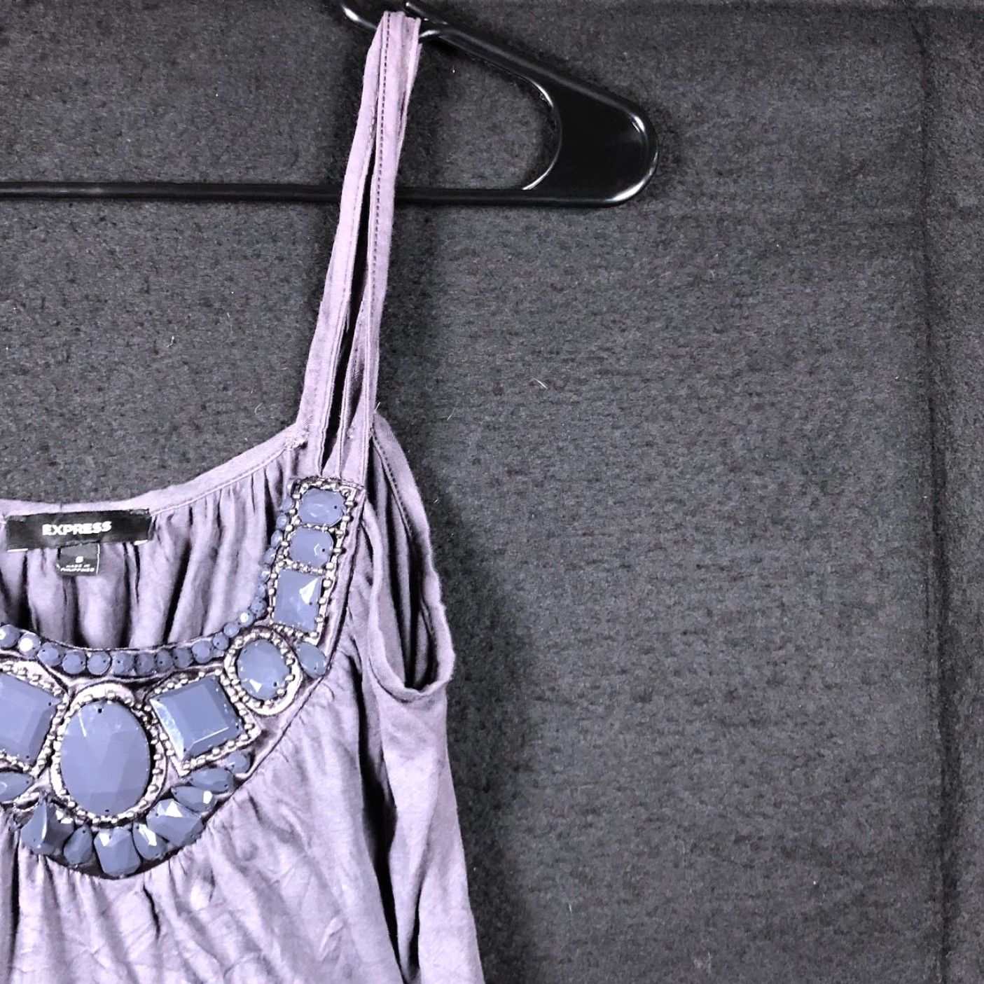 Express Express Blouse Sleeveless Purple Jeweled Tank Small Womens Size S / US 4 / IT 40 - 5 Thumbnail