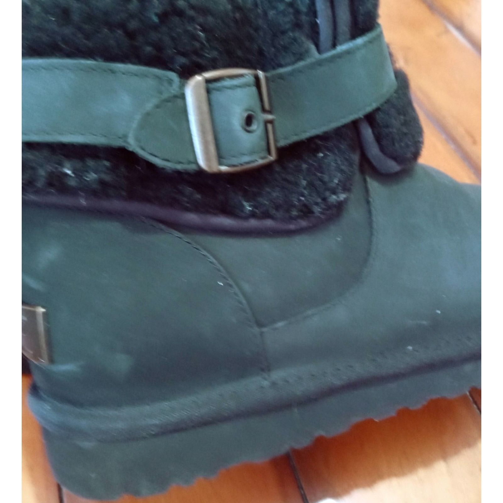 Ugg UGG Australia Jocelin Black Suede Sheepskin Lined Boots 7 Size US 7 / IT 37 - 3 Thumbnail