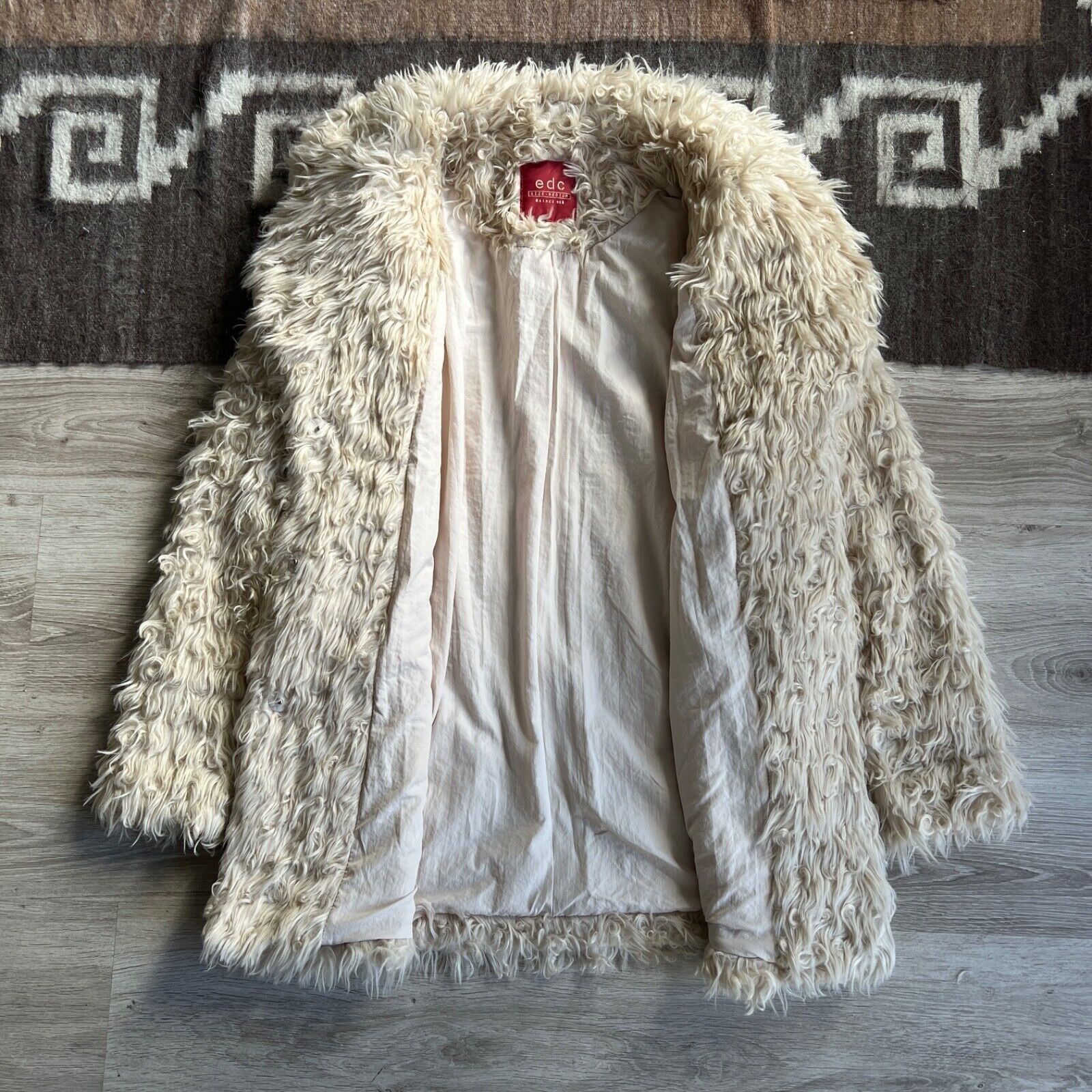 Esprit Esprit EDC Faux Fur Y2K Vintage Coat 8685AC Size M / US 6-8 / IT 42-44 - 6 Thumbnail