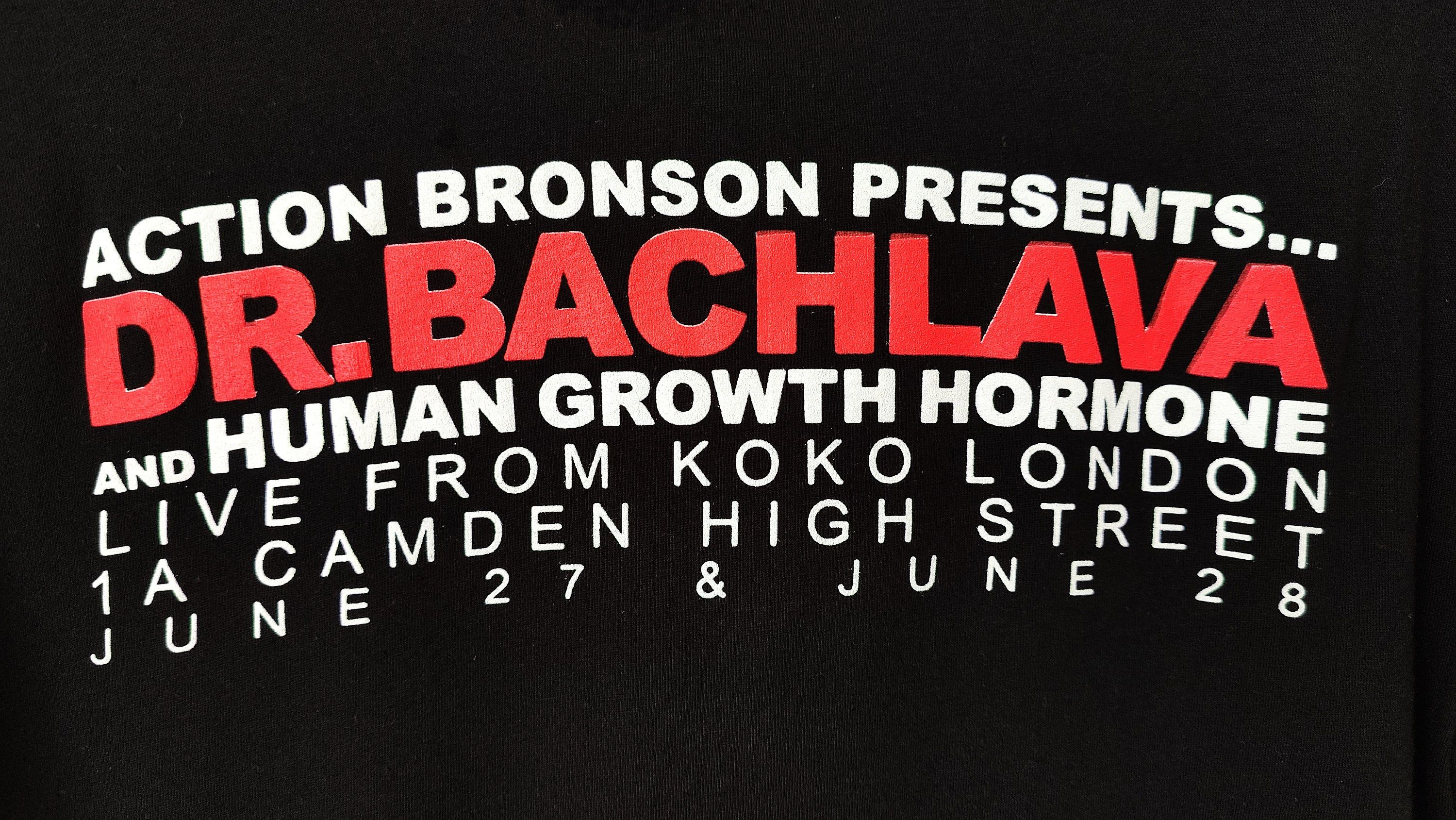 Action Bronson × Rap Tees × Vintage Action Bronson Dr Bachlava 2018 Tour Rap Tee Tshirt Size US L / EU 52-54 / 3 - 5 Thumbnail