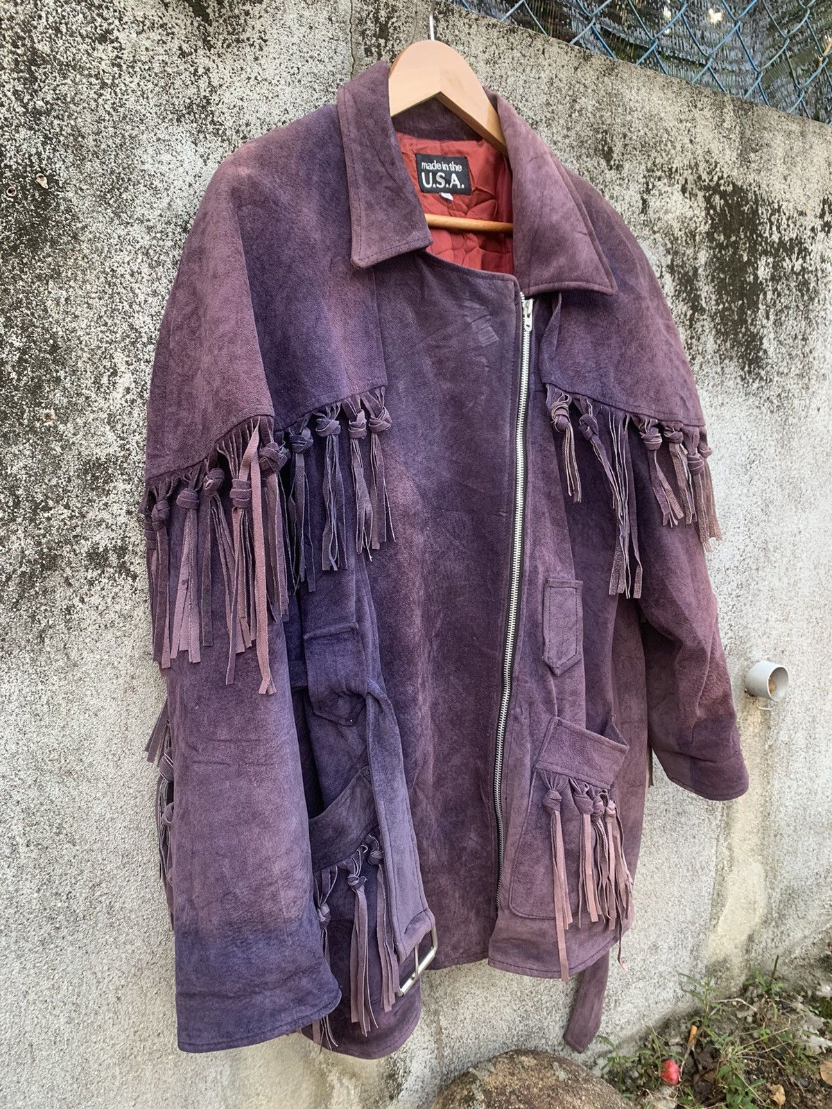 Vintage Vintage Suede Leather American Western Fringe Jacket Size S / US 4 / IT 40 - 3 Thumbnail