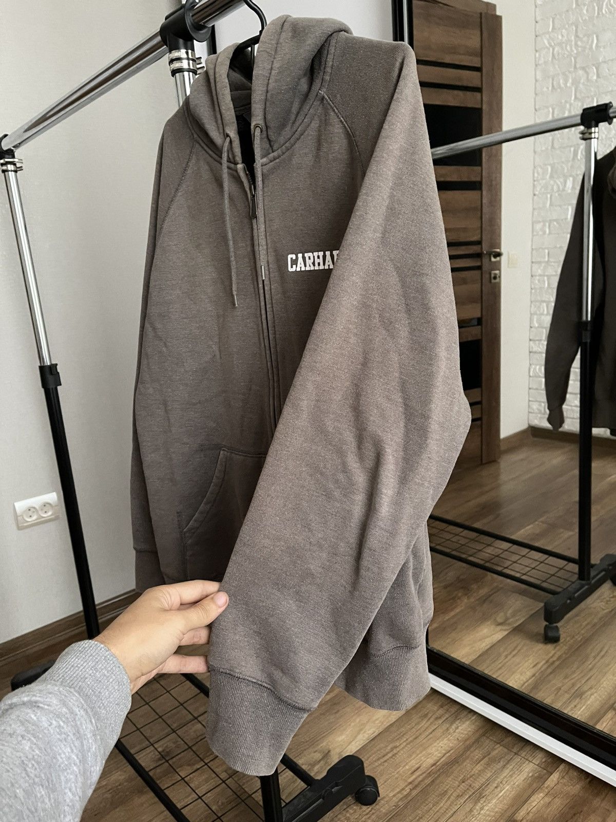 Carhartt Carhartt Faculty Hooded Zip Jacket Vintage Faded Size US L / EU 52-54 / 3 - 8 Thumbnail