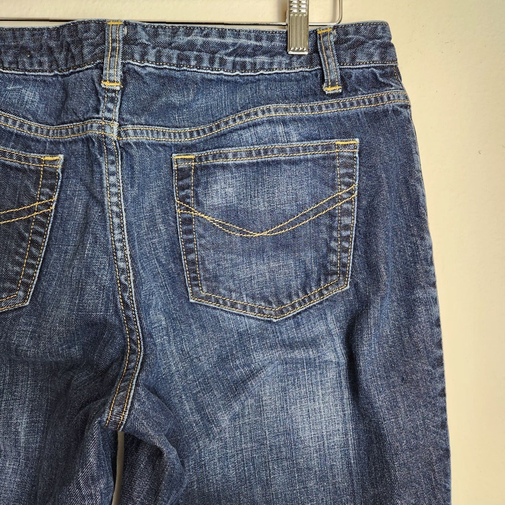 J. Jill J. Jill Womens Dark Wash Mid Rise Straight Leg Jeans-Size 12P Size 34" / US 12 / IT 48 - 7 Thumbnail