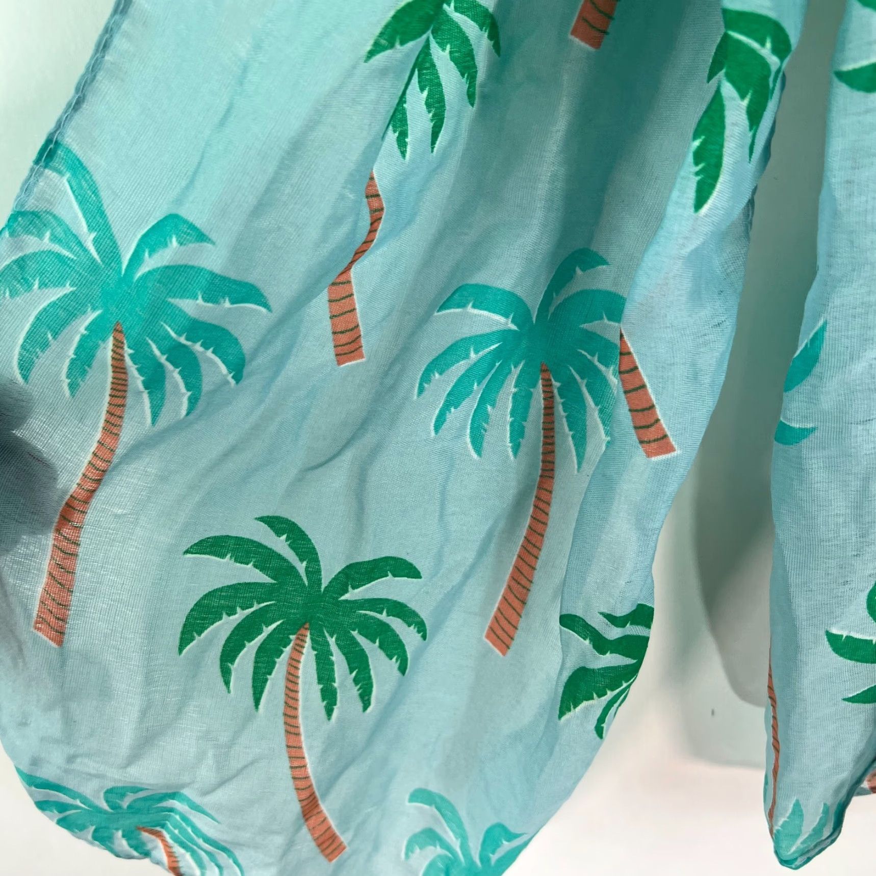 Vintage Greenbrier International Scarf Womens Rectangle 63" X 13.8" Palm Tree Green 100% Polyester New Size ONE SIZE - 2 Thumbnail