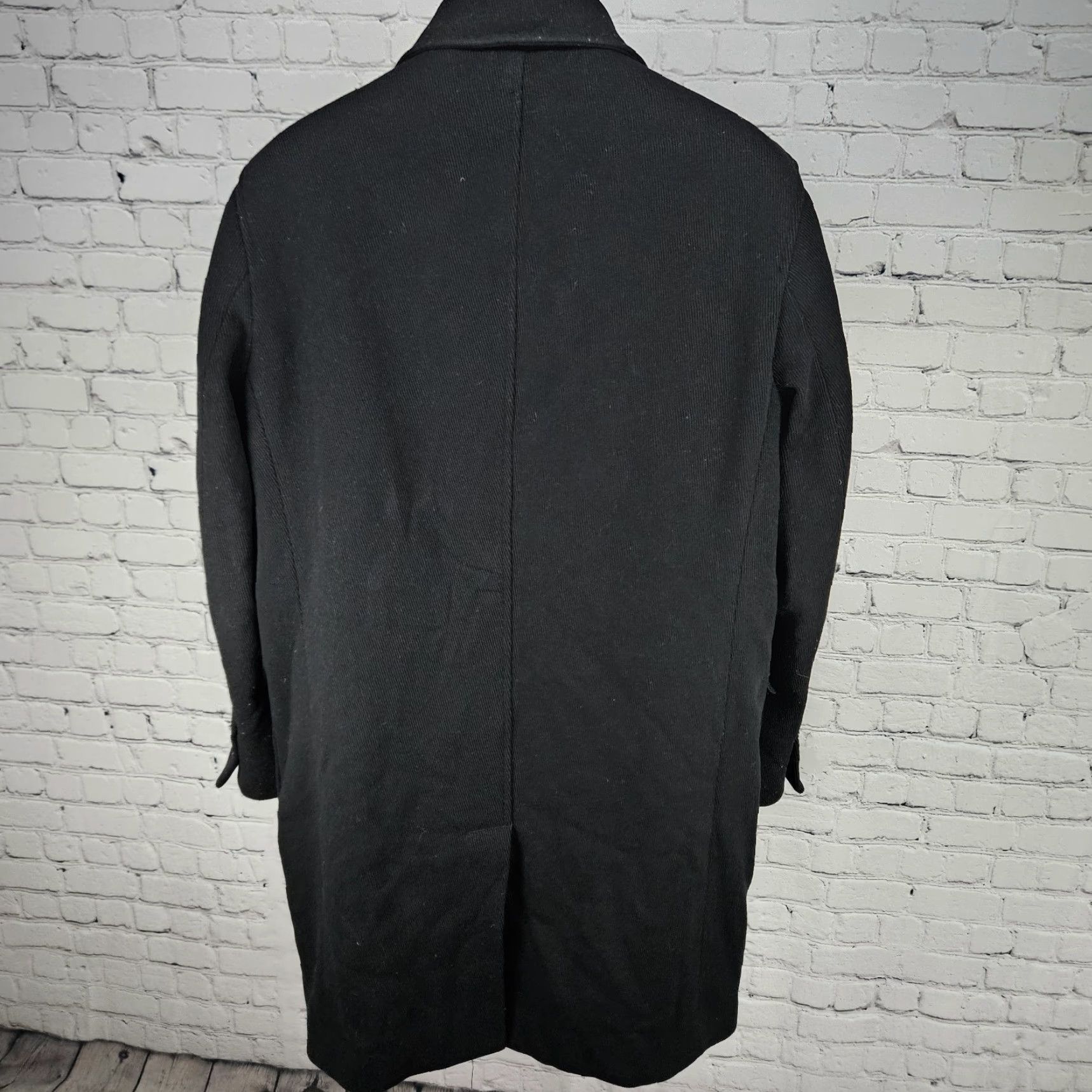 Cole Haan VINTAGE Cole Haan Black Wool Corduroy Over Coat L with Button Pockets Notch Lined Coat Mens Size US L / EU 52-54 / 3 - 2 Thumbnail