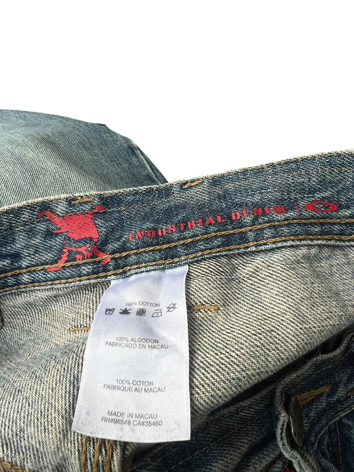Oakley Vintage Oakley Industrial Denim Distressed Mud Jeans Size US 30 / EU 46 - 21 Thumbnail