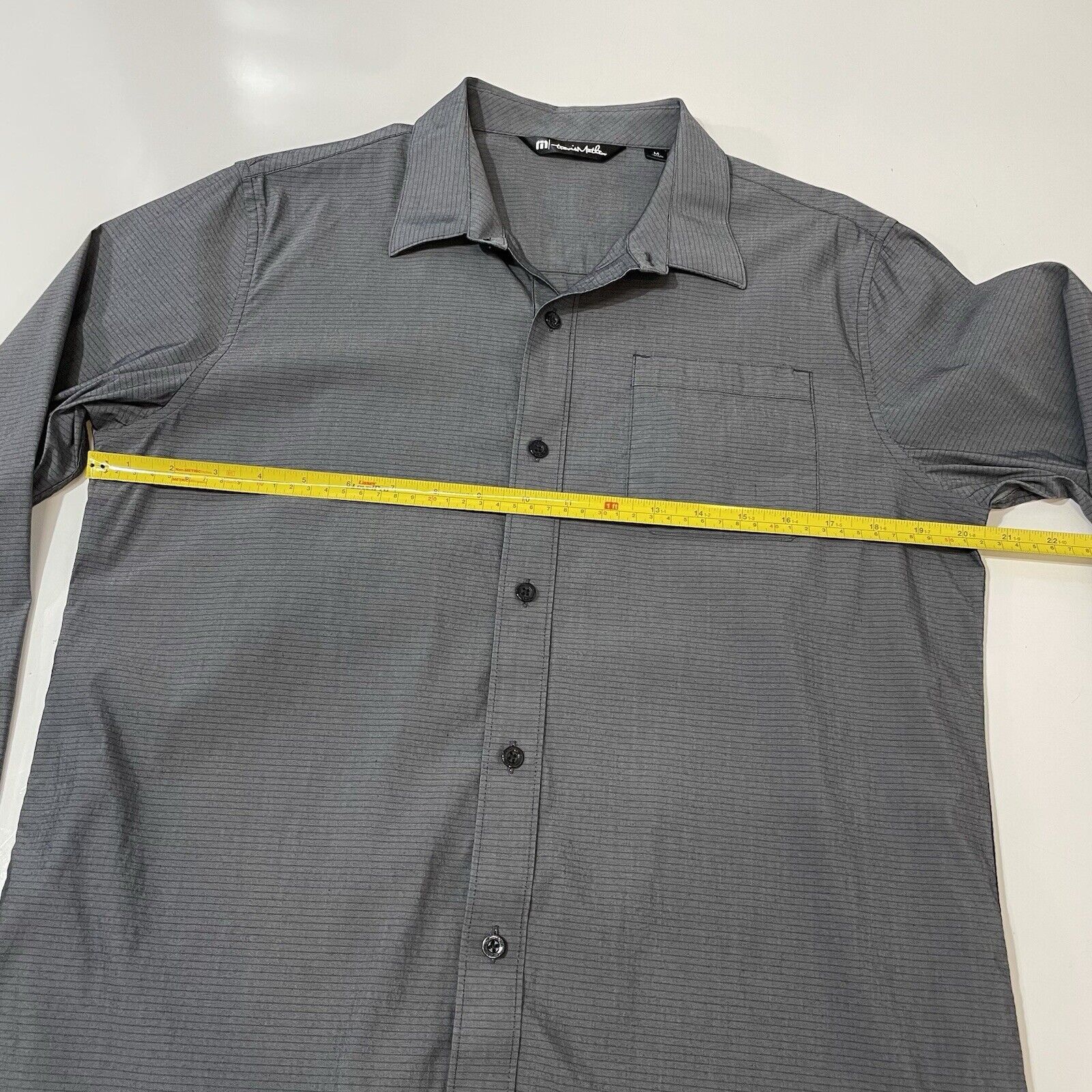 TravisMathew Travis Mathew Men’s M Black Gray Button Up Dress Shirt Size US M / EU 48-50 / 2 - 5 Thumbnail