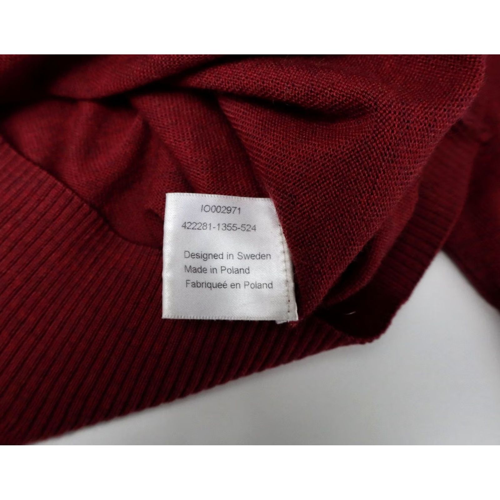 Vintage STENSTROMS Jumper Mens MEDIUM Red V-Neck Pure Merino Patches On Elbows Size US M / EU 48-50 / 2 - 7 Thumbnail