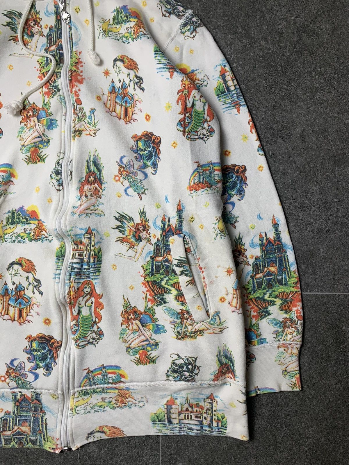 Hysteric Glamour 2000s Hysteric Glamour Nude Mermaid & Fairy Long Zip Hoodie Size US S / EU 44-46 / 1 - 5 Thumbnail