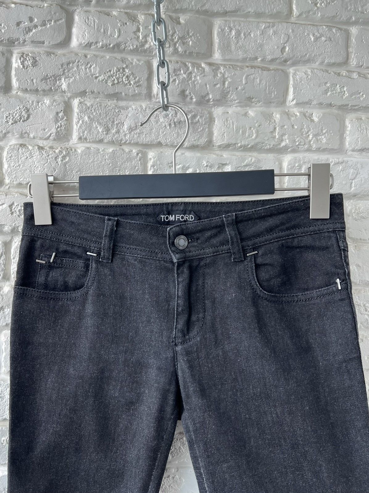 Tom Ford Tom Ford Black Sip Denim Skinny Jeans size 27 Size 27" / US 4 / IT 40 - 3 Thumbnail