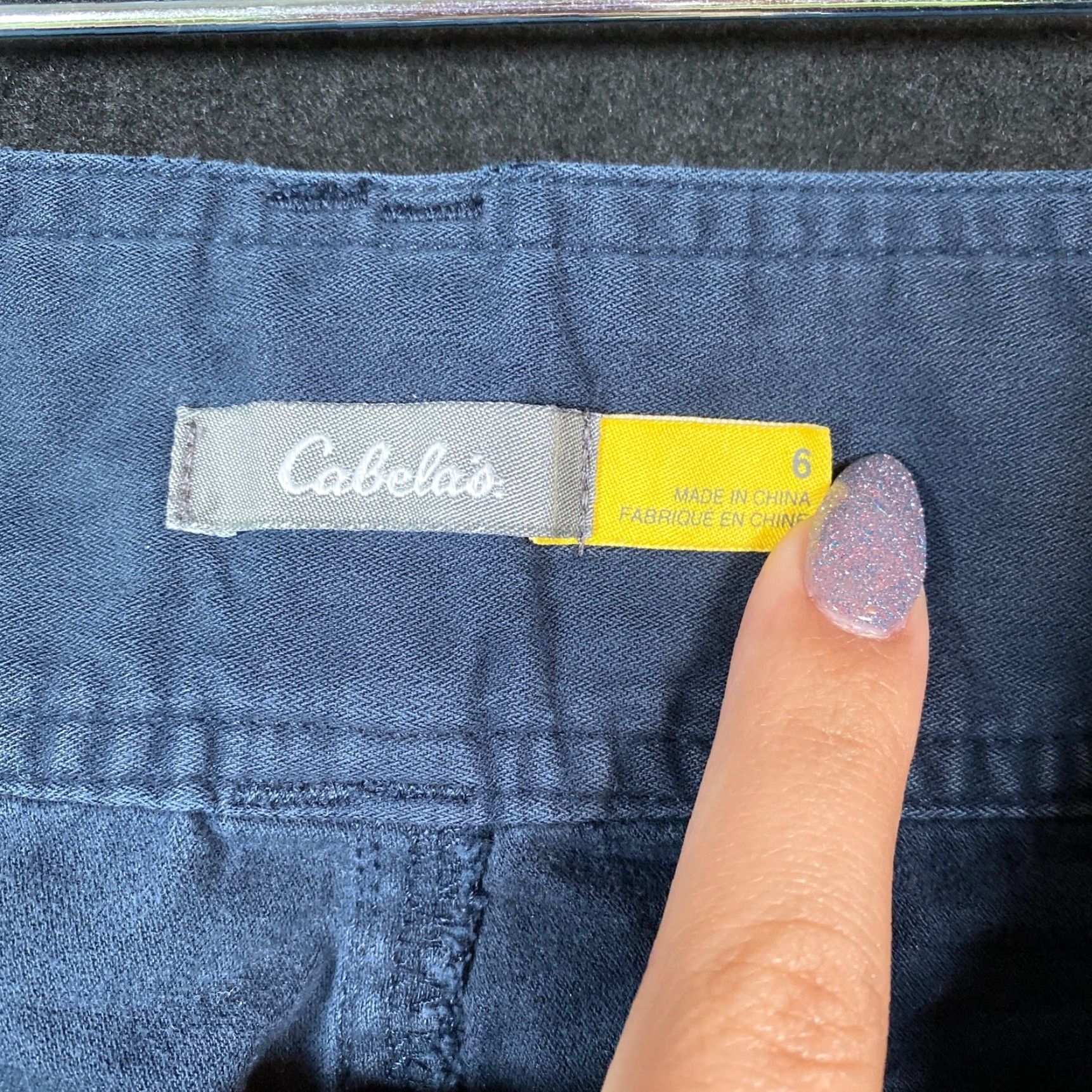 Vintage Cabelas Womens Pants Blue Embroidered Straight Leg Mid Rise Stretch 6 Size 30" / US 8 / IT 44 - 6 Thumbnail