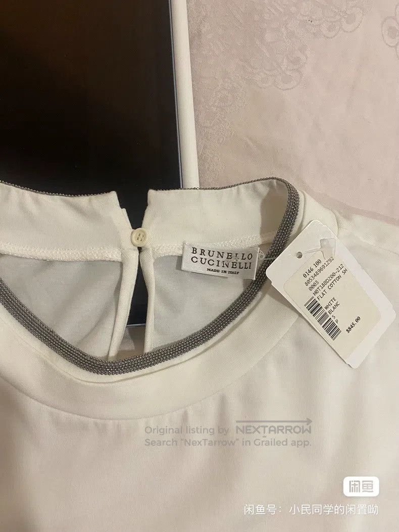 Brunello Cucinelli Brunello Cucinelli White T-shirt Size S / US 4 / IT 40 - 5 Thumbnail