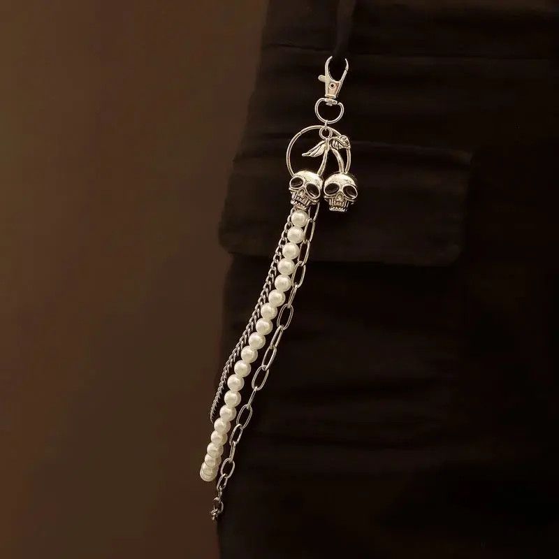 Jewelry Punk Waist Pants Chain Wallet Chain Skull Keychain Size ONE SIZE - 3 Thumbnail